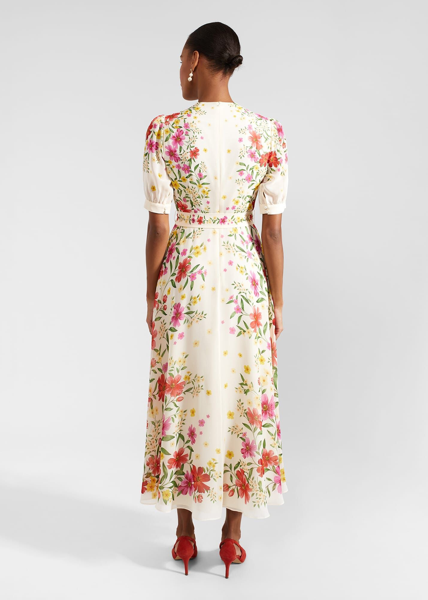 Aurelia Floral Silk Dress