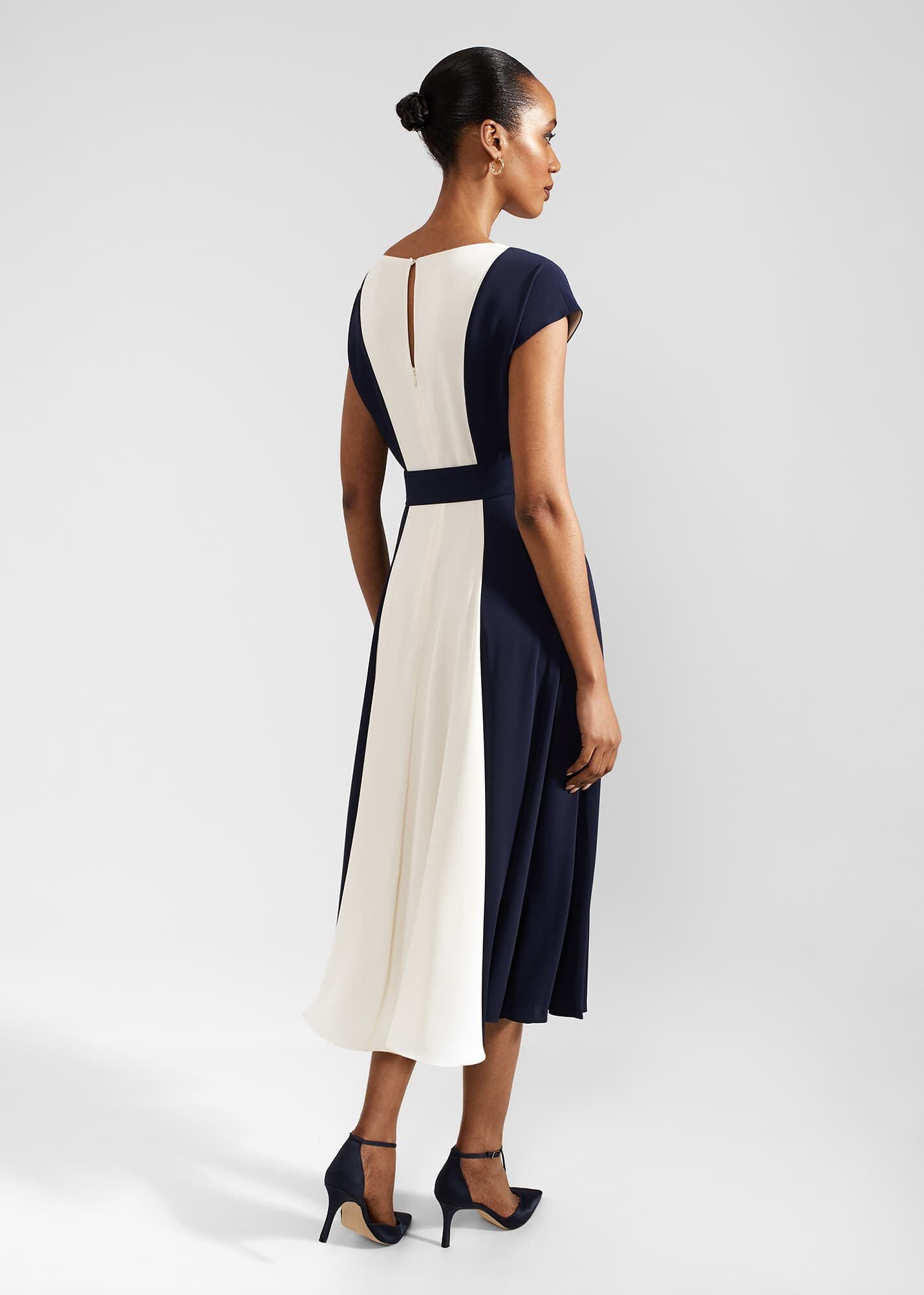 Emery Tie Belted Midi Dress