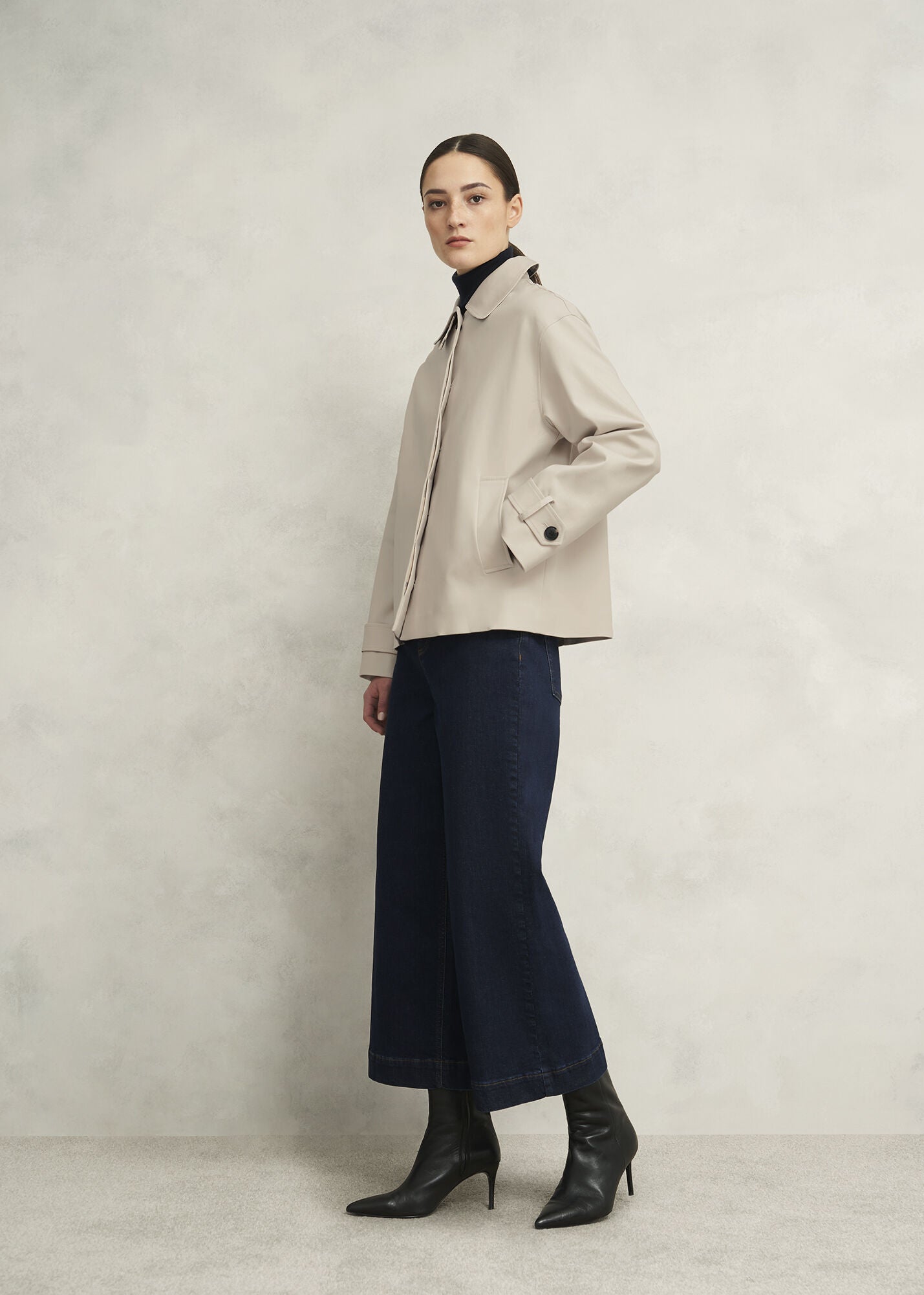 Frida Shower Resistant Short Trench Coat