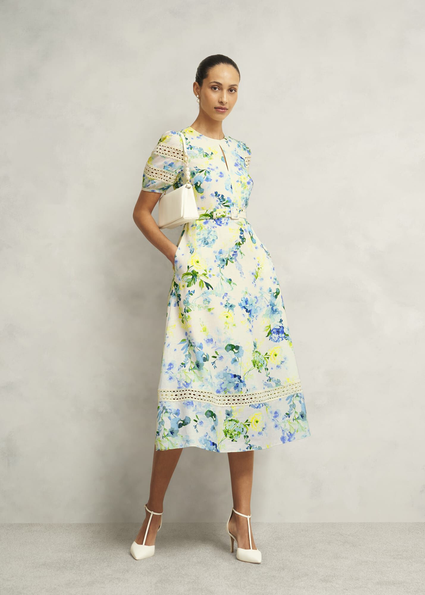 Winnie Floral Linen Dress