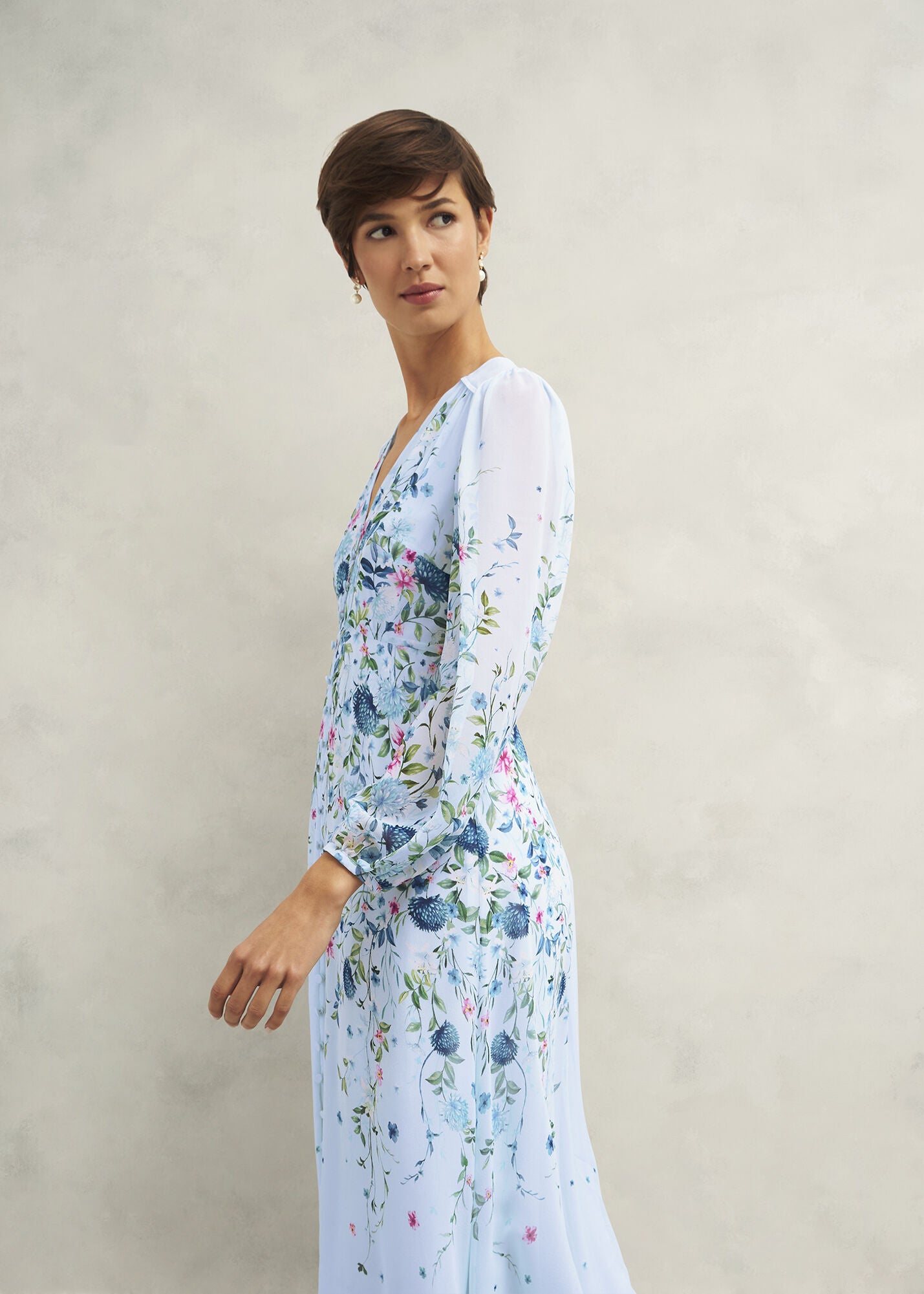 Caversham Floral Silk Dress
