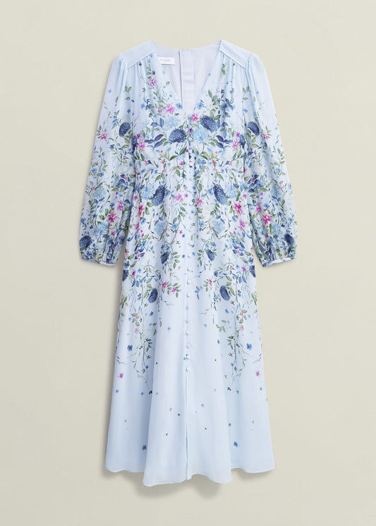 Petite Caversham Floral Silk Dress