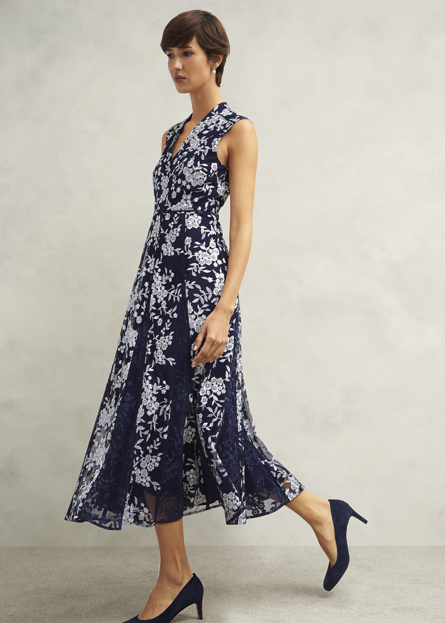 Petite Quin Embroidered Dress
