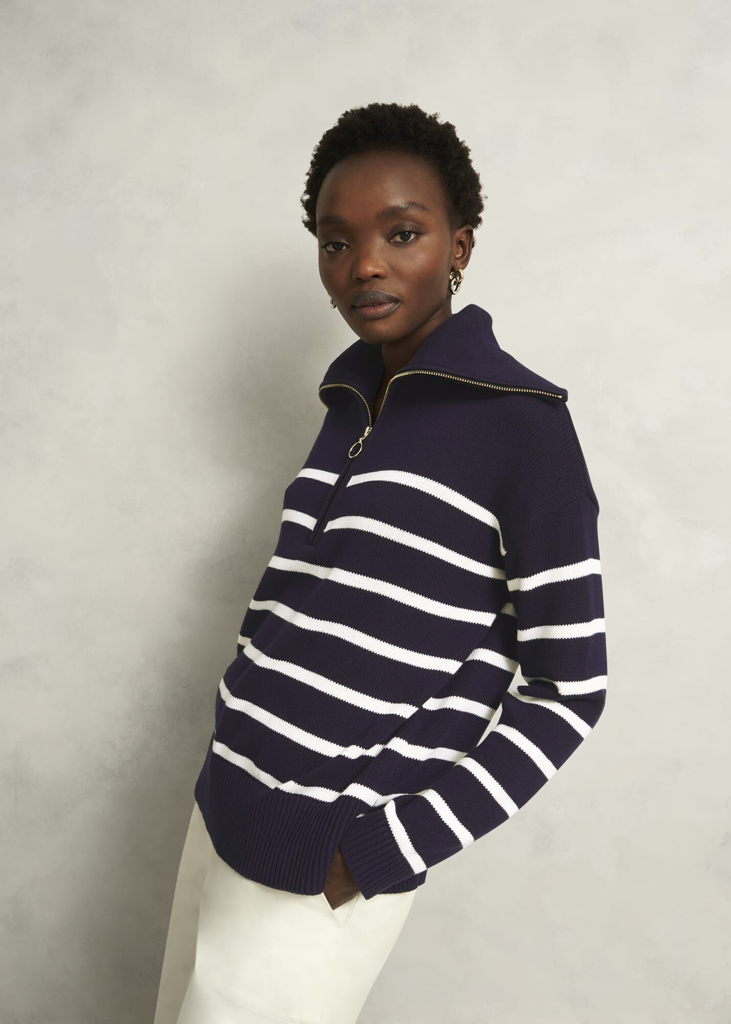 Amy Stripe Cotton Jumper