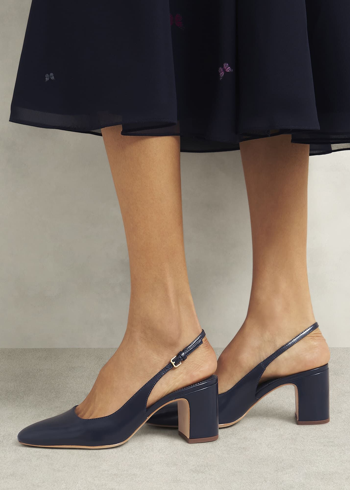 Lily Leather Slingbacks