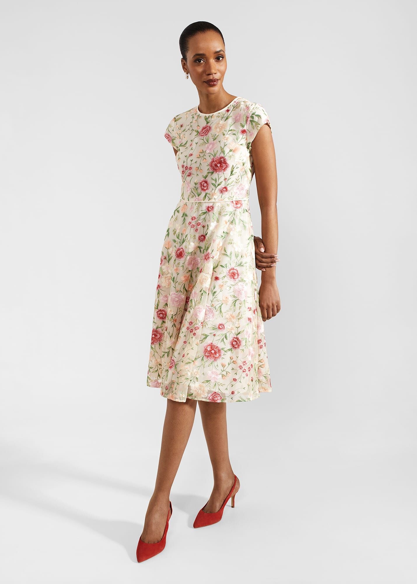 Petite Tia Embroidered Dress