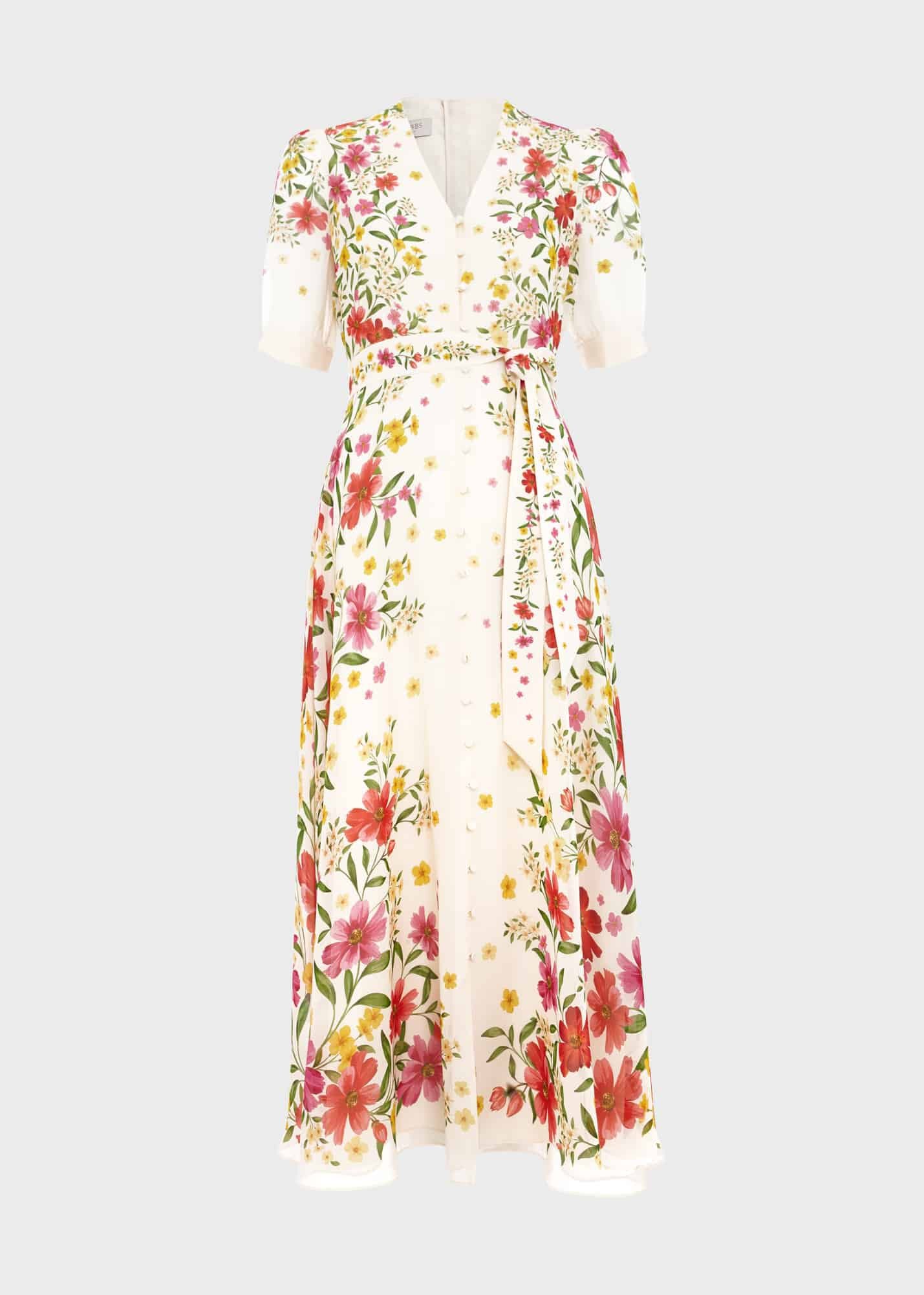 Aurelia Floral Silk Dress