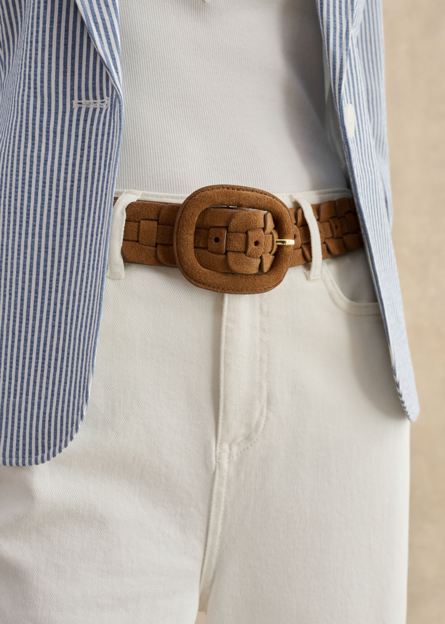 Abbie Suede Woven Belt