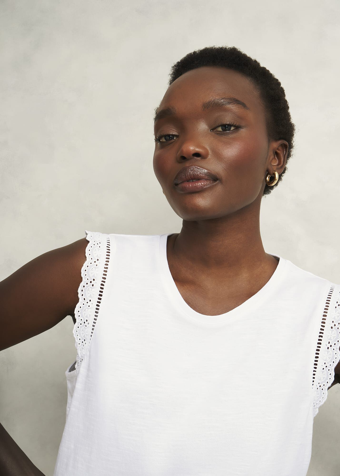 Leia Cotton Broderie Top