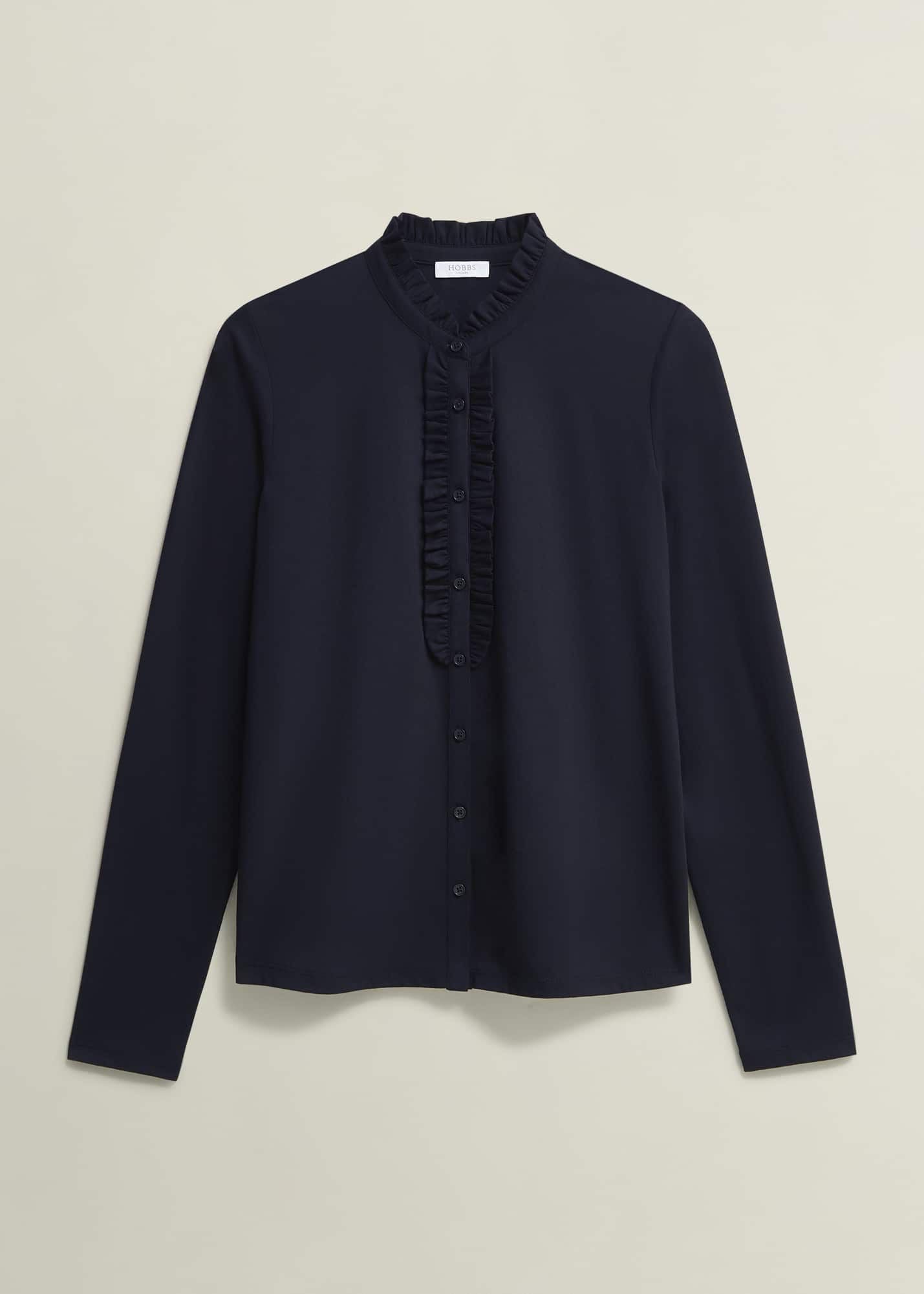 Ramona Cotton Blend Collared Top