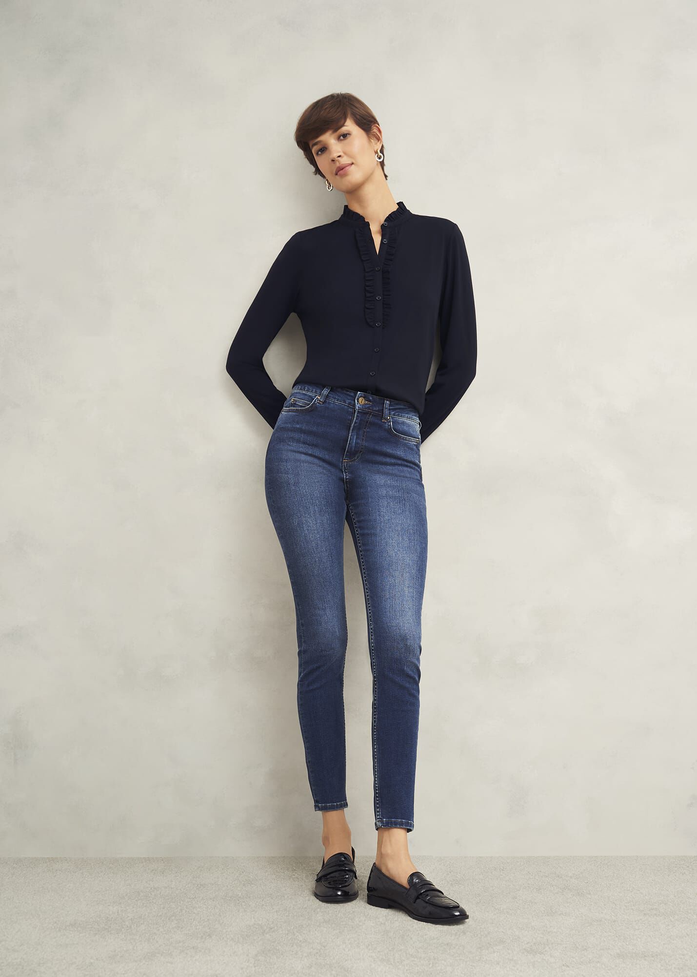 Ramona Cotton Blend Collared Top