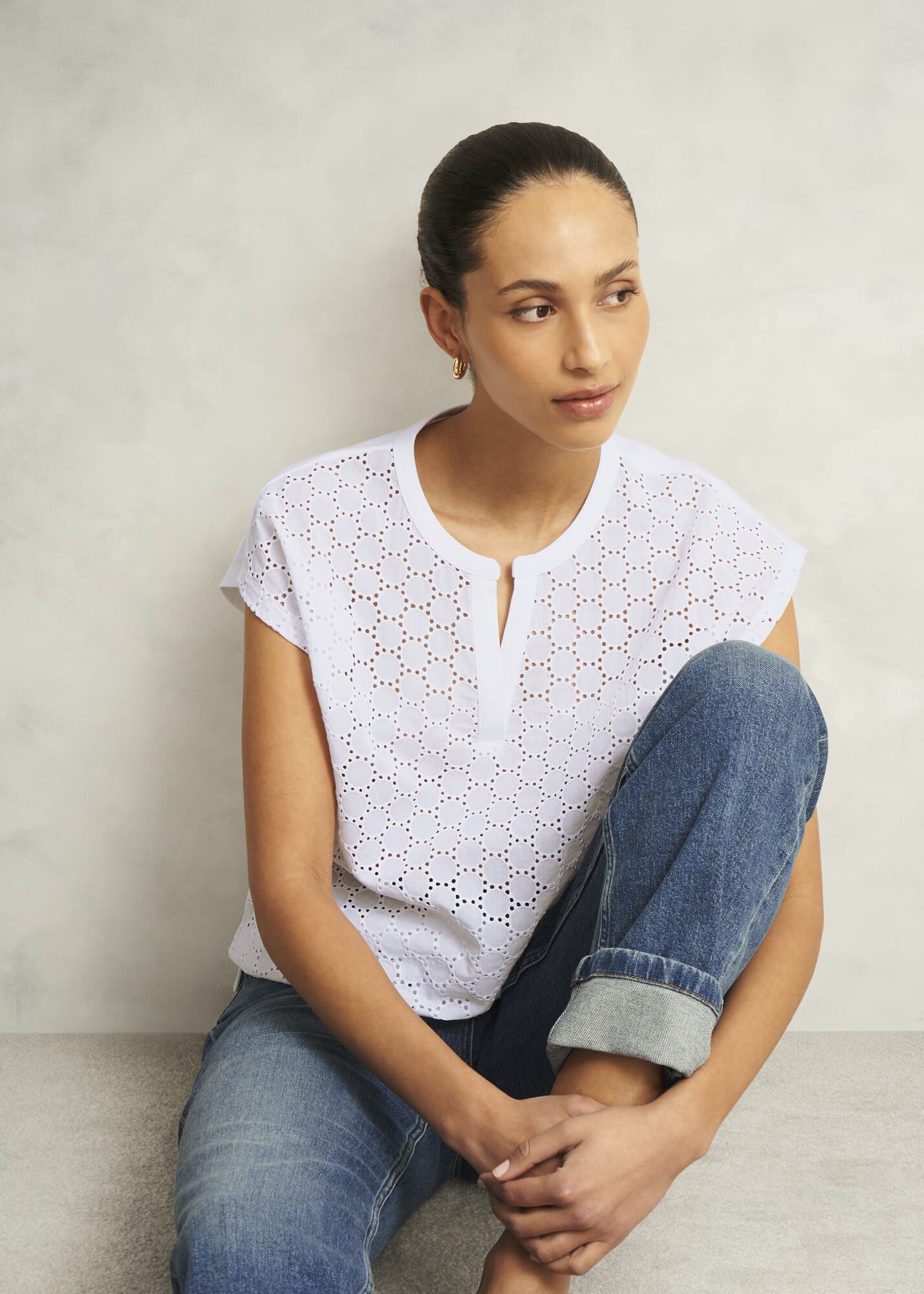 Joanna Broderie Top