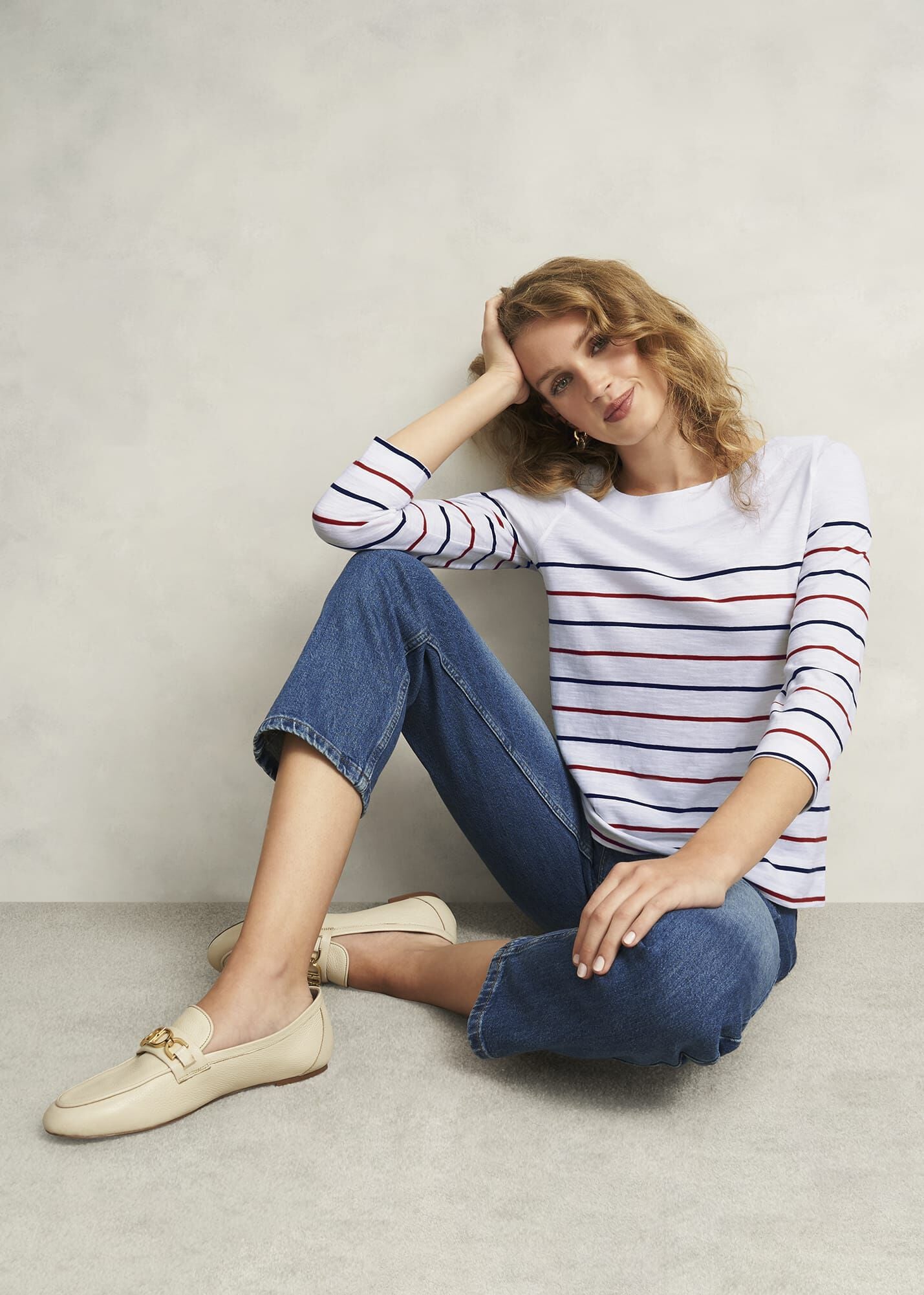 Avia Cotton Slub Striped T-Shirt