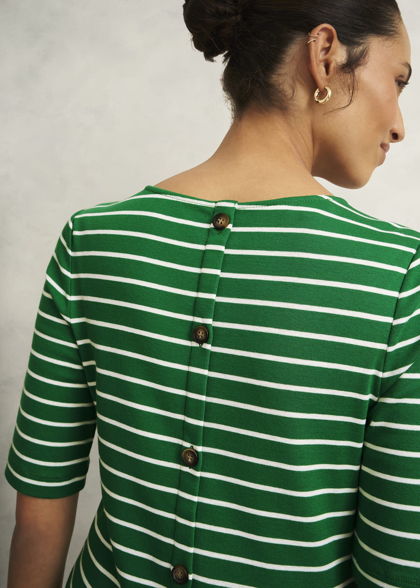 Katie Cotton Button Back Top
