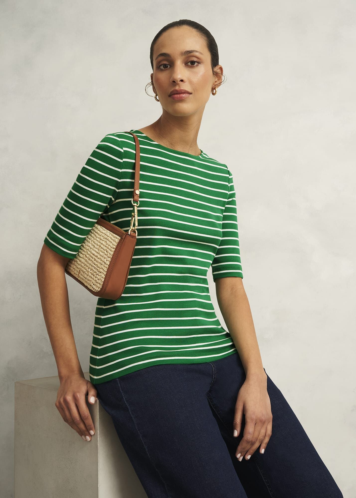 Katie Cotton Button Back Top