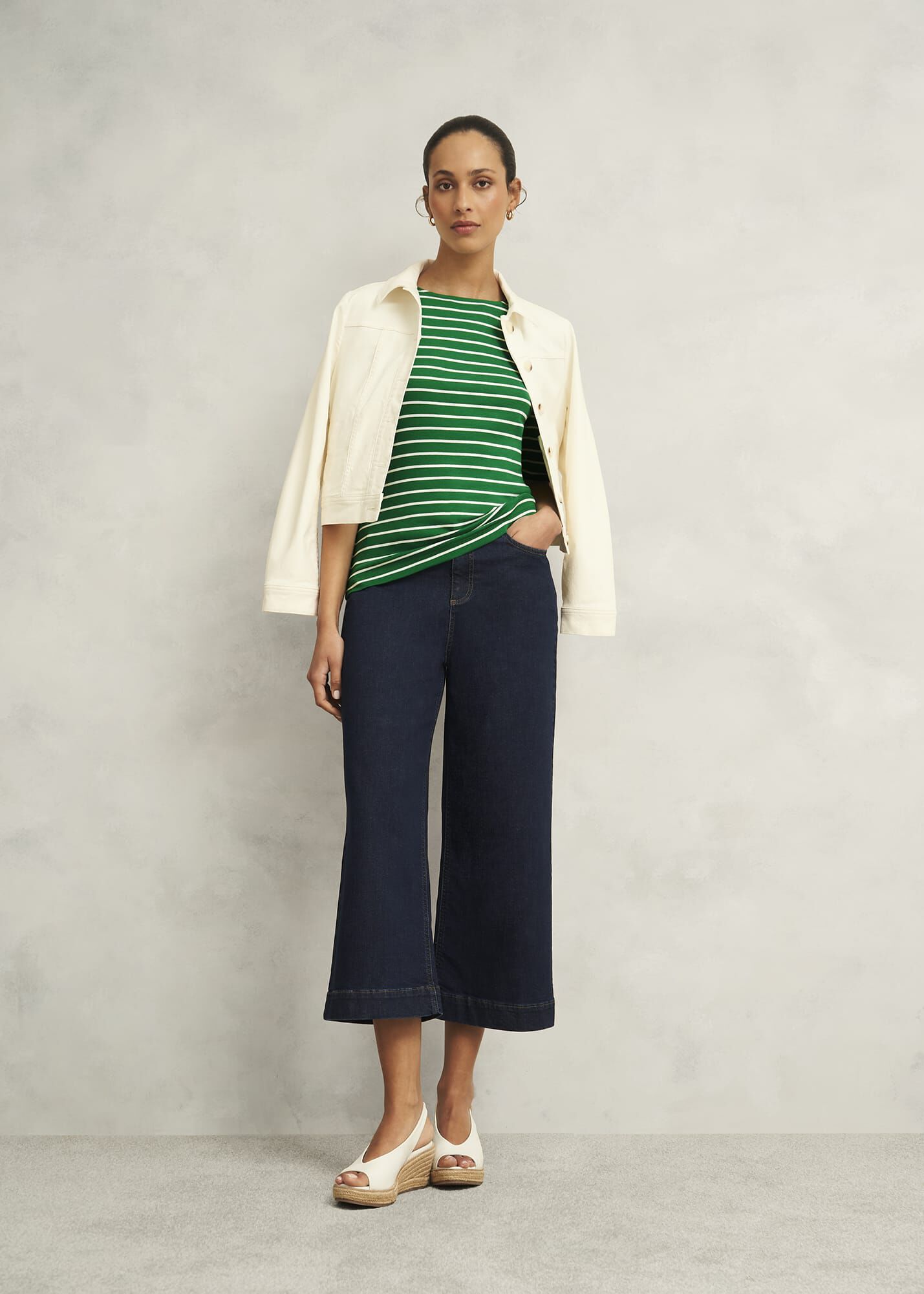 Katie Cotton Button Back Top