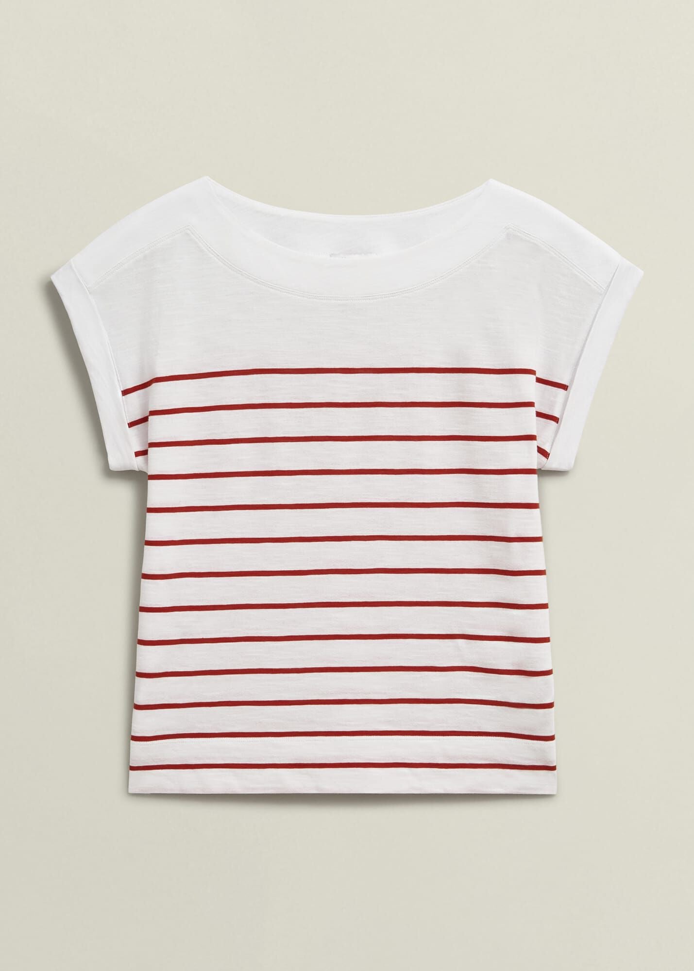 Alycia Cotton Slub Stripe T-Shirt