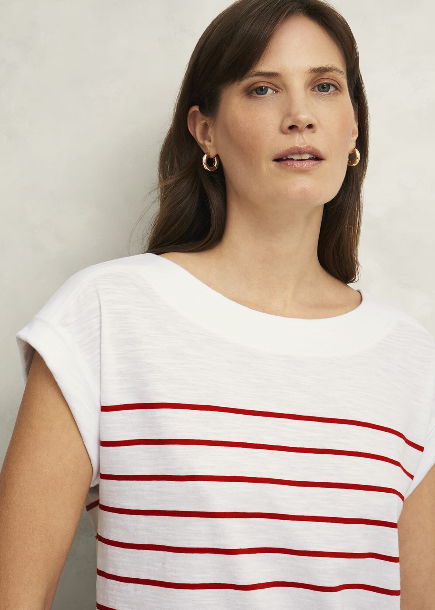 Alycia Cotton Slub Stripe T-Shirt
