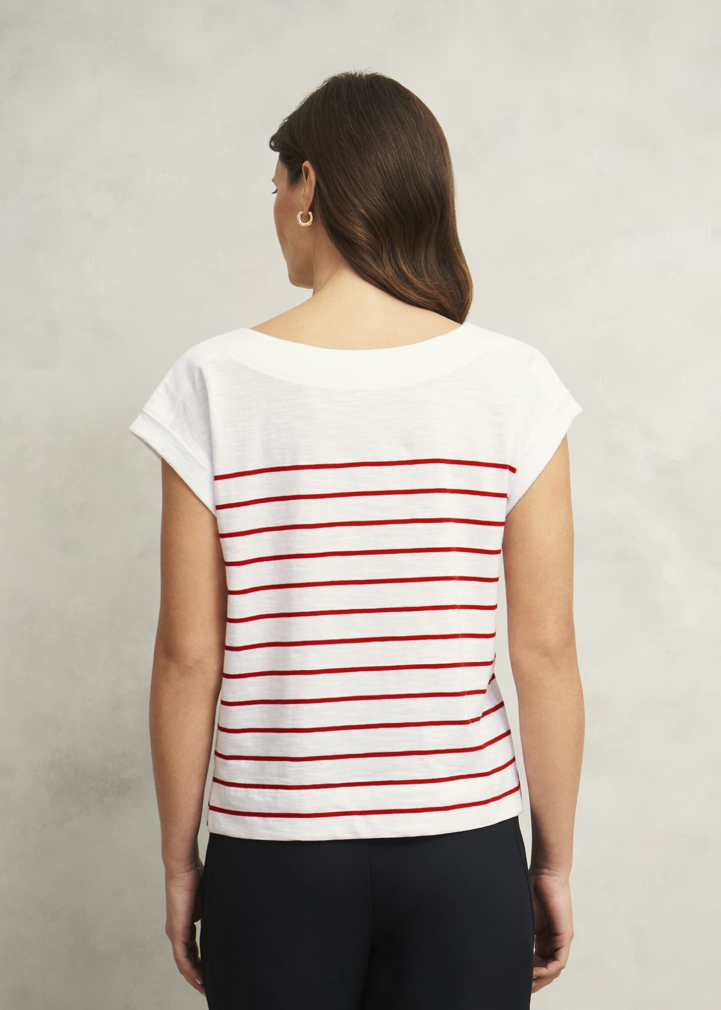 Alycia Cotton Slub Stripe T-Shirt
