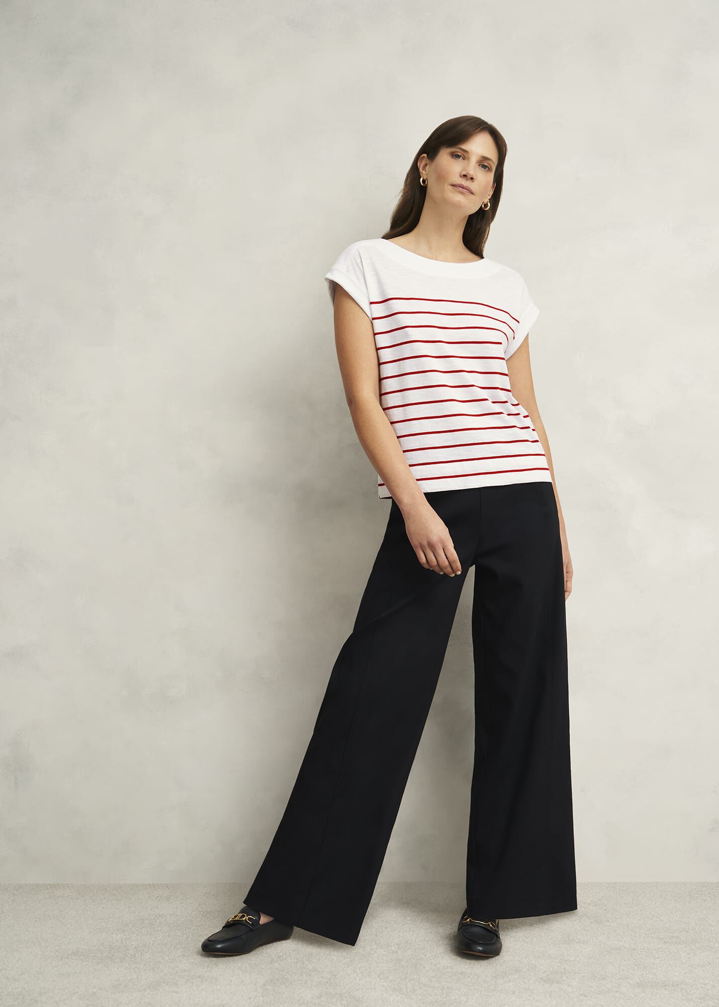 Alycia Cotton Slub Stripe T-Shirt