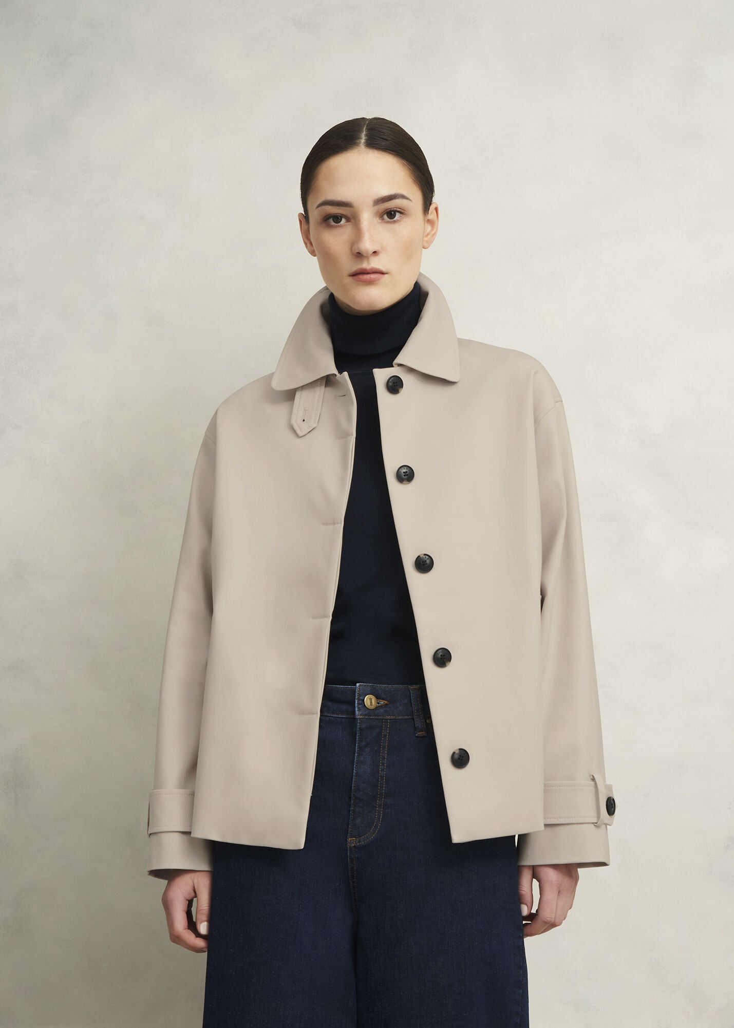Frida Shower Resistant Short Trench Coat