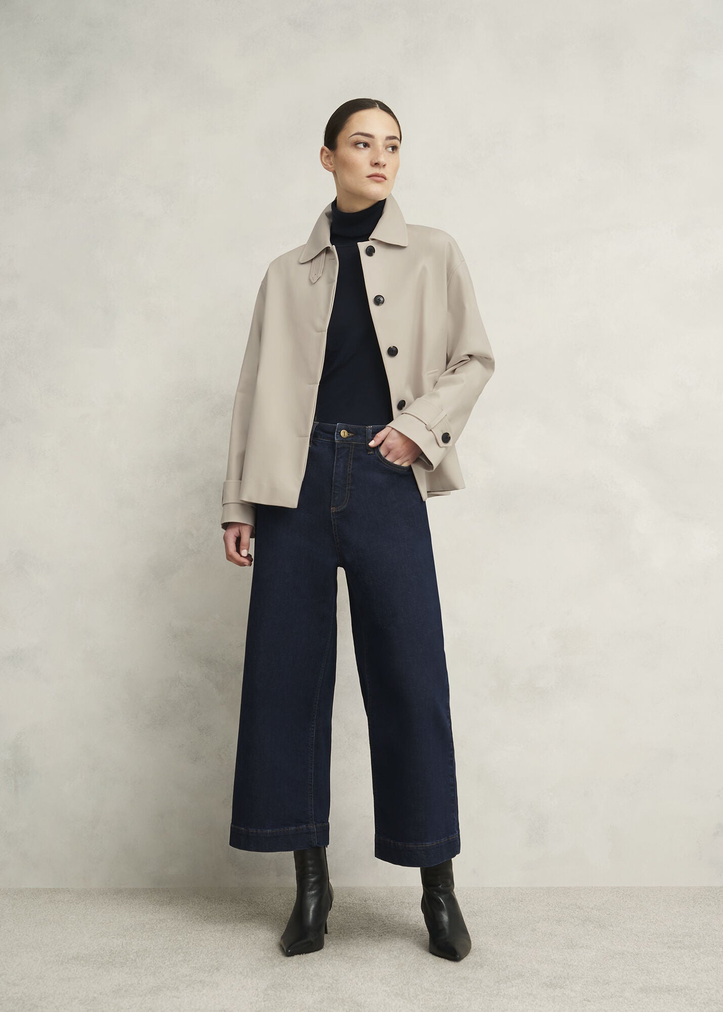 Frida Shower Resistant Short Trench Coat