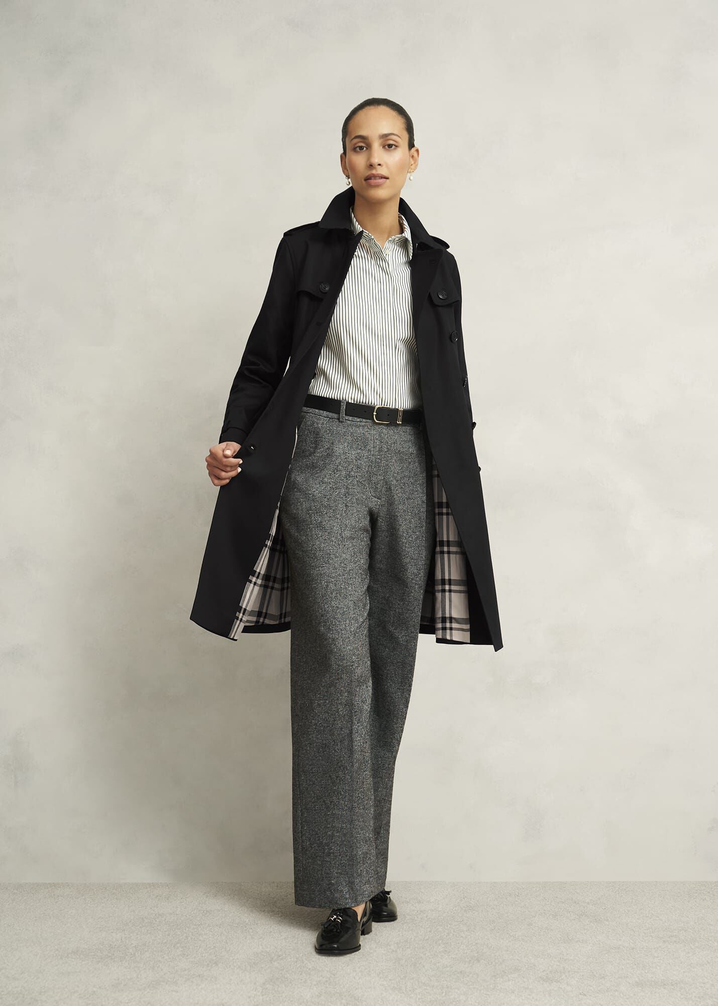 Skylar Shower Resistant Trench Coat