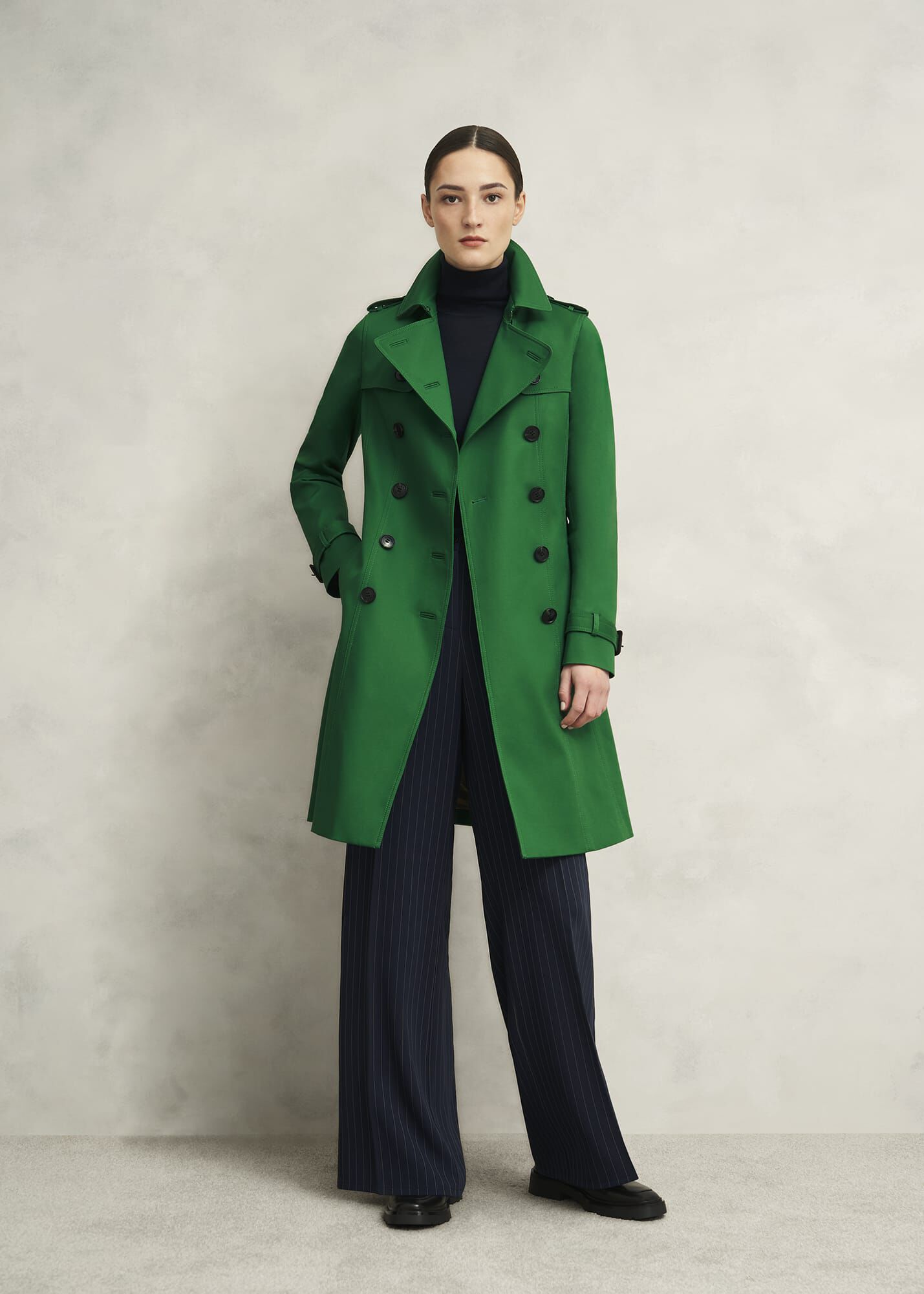 Skylar Shower Resistant Trench Coat