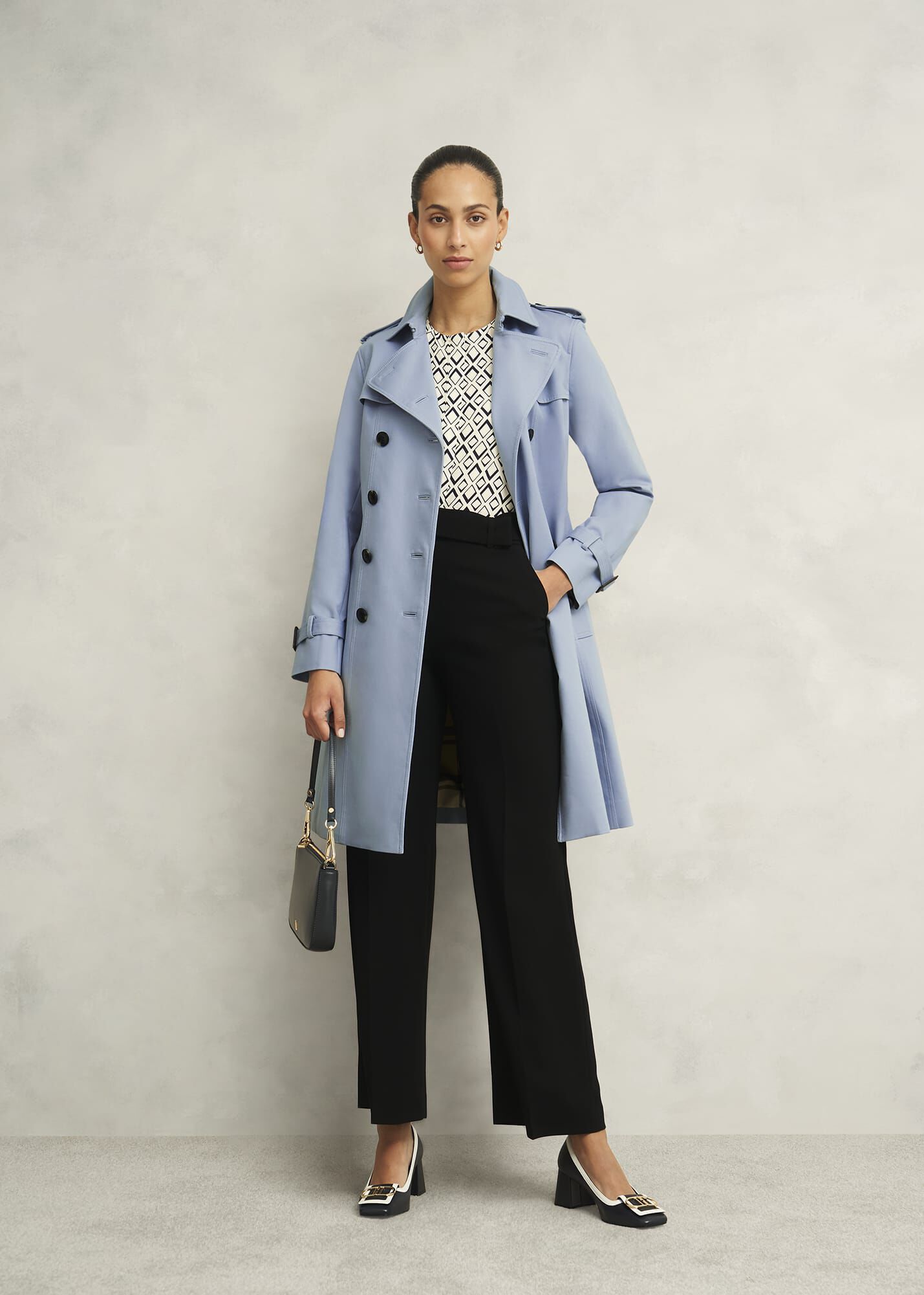 Skylar Shower Resistant Trench Coat