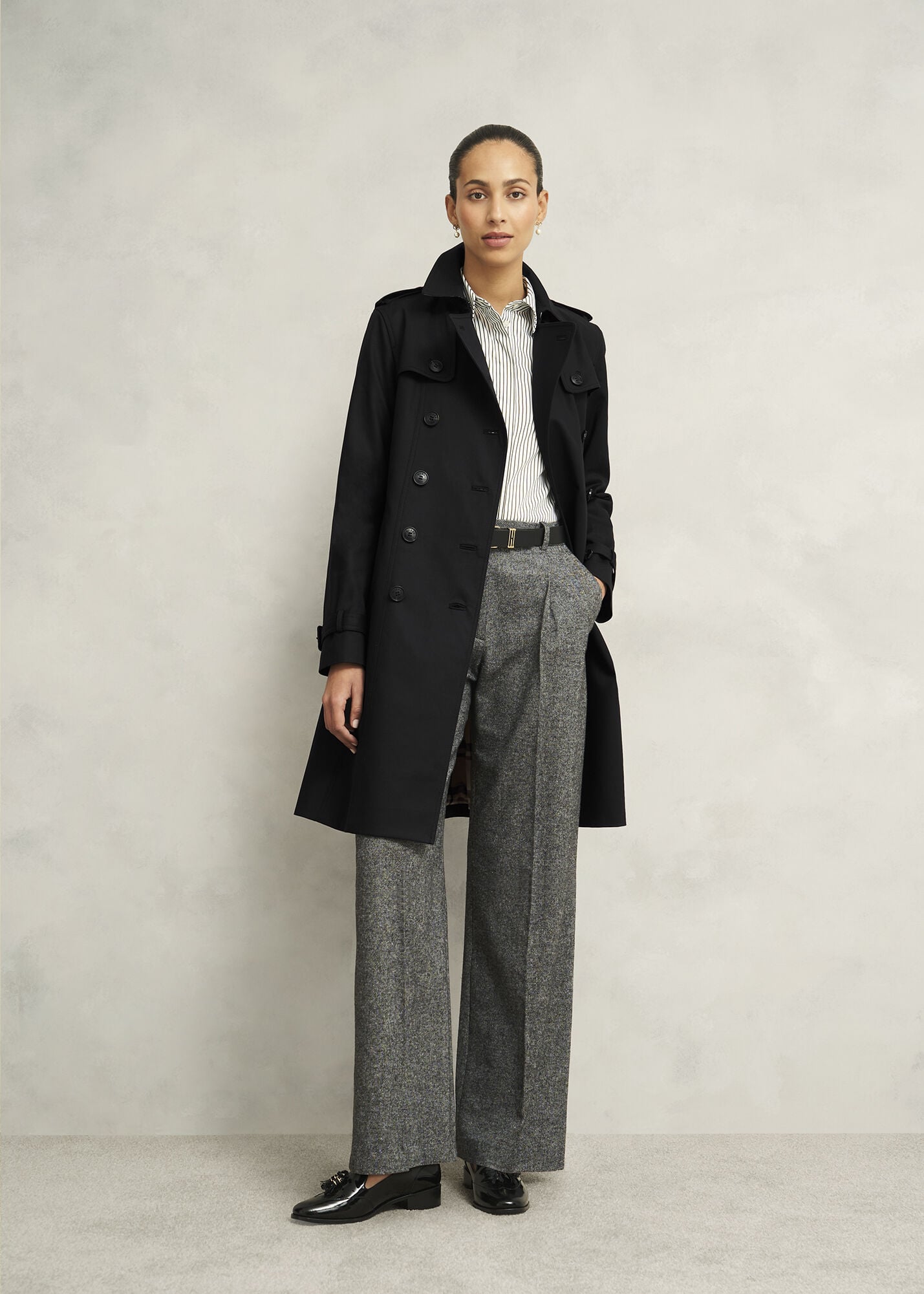 Petite Skylar Shower Resistant Trench Coat
