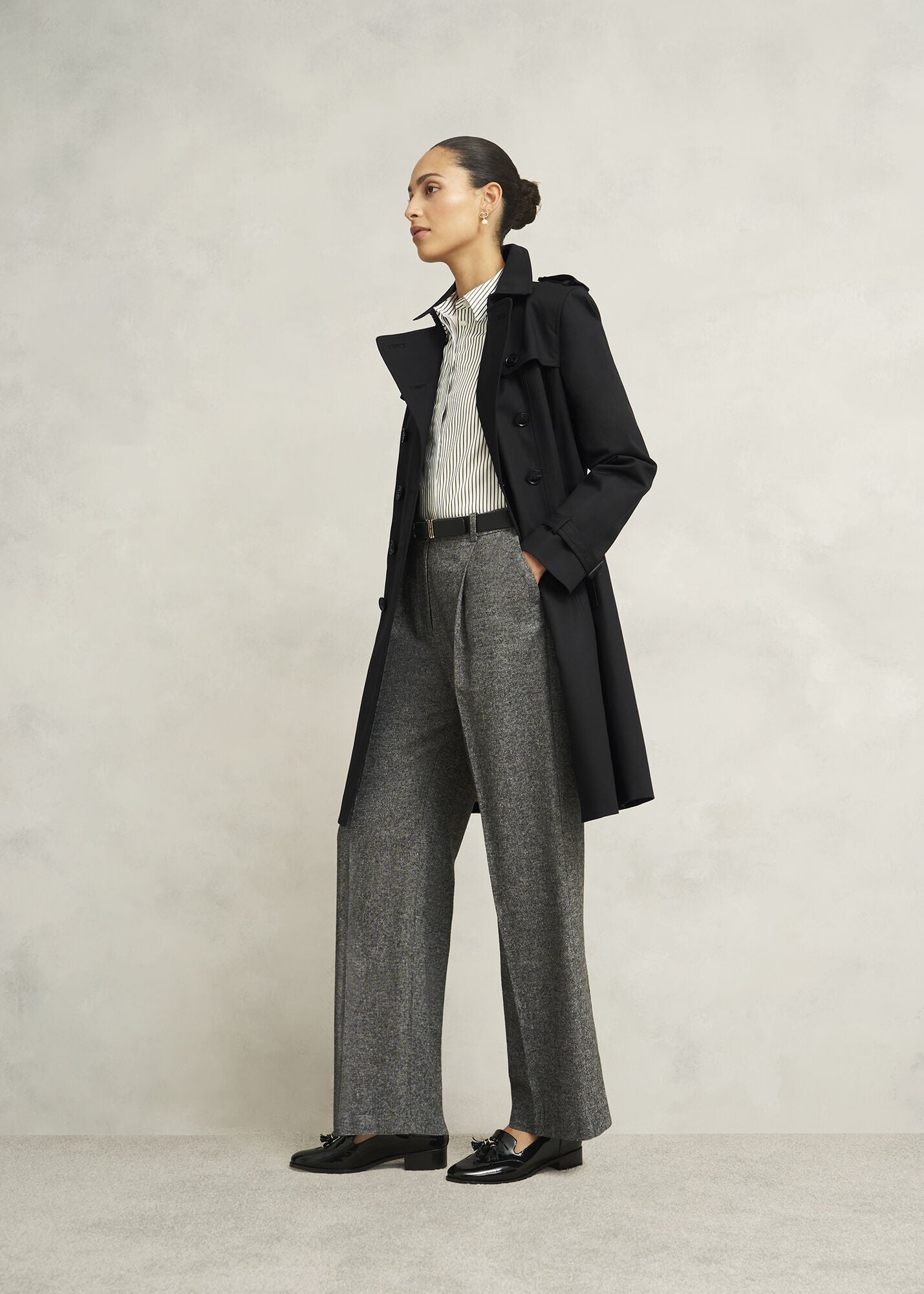 Petite Skylar Shower Resistant Trench Coat