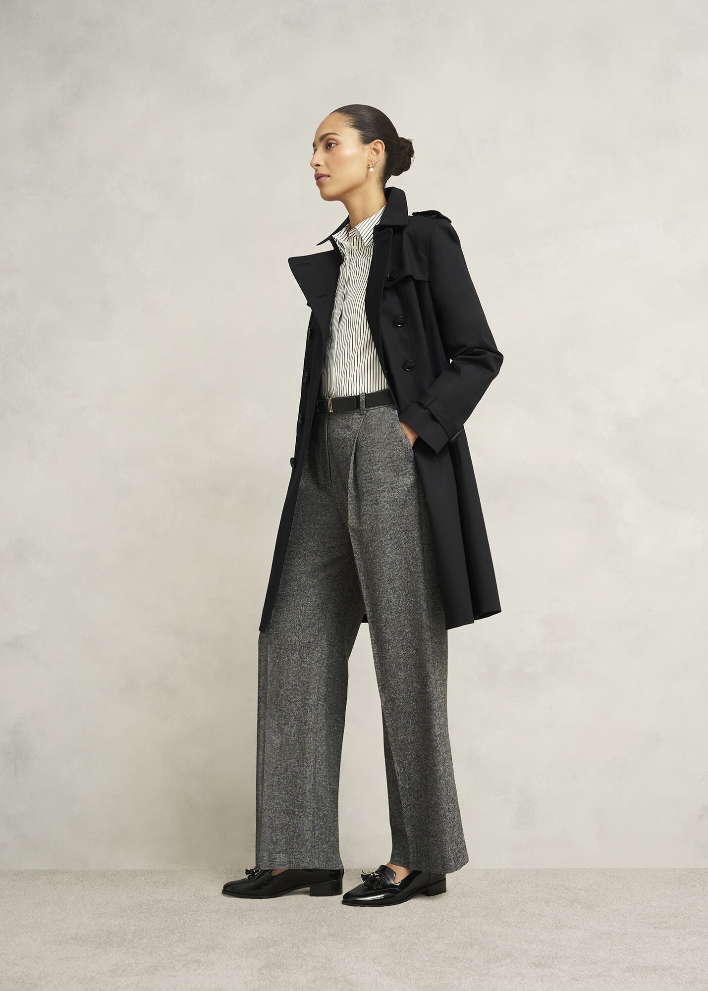 Petite Skylar Shower Resistant Trench Coat