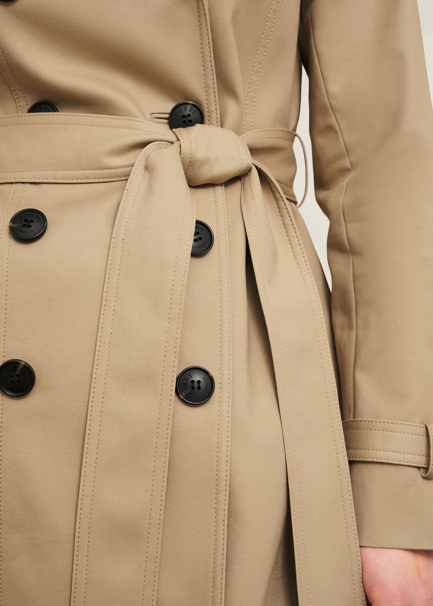 Petite Skylar Shower Resistant Trench Coat