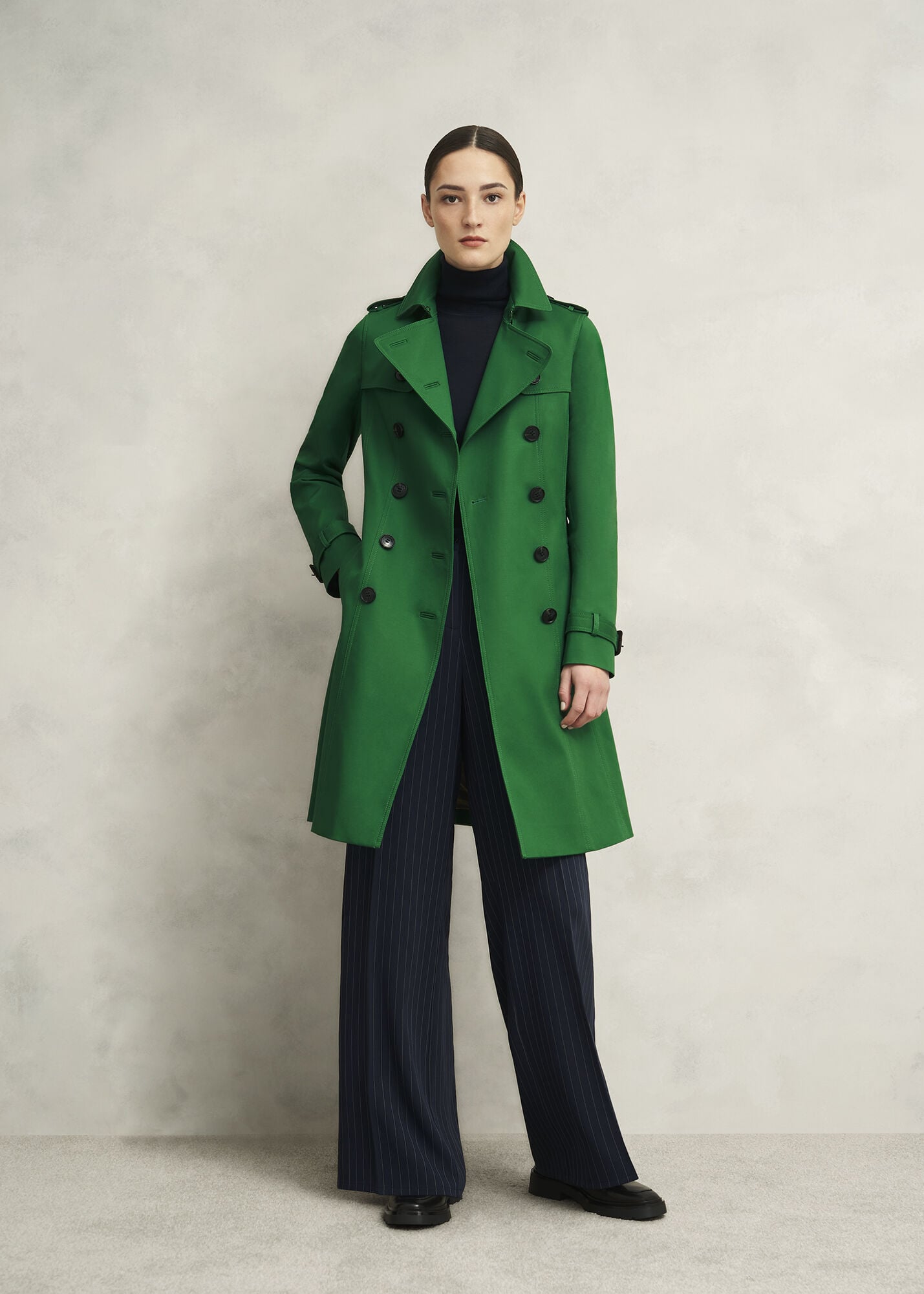 Petite Skylar Shower Resistant Trench Coat