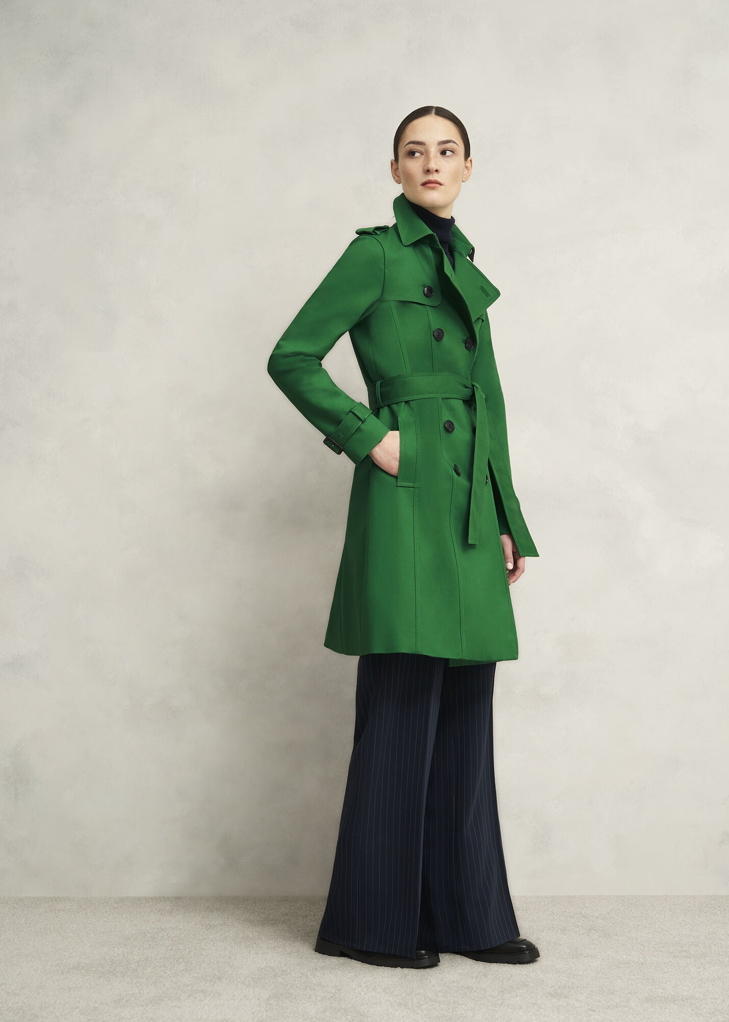 Petite Skylar Shower Resistant Trench Coat