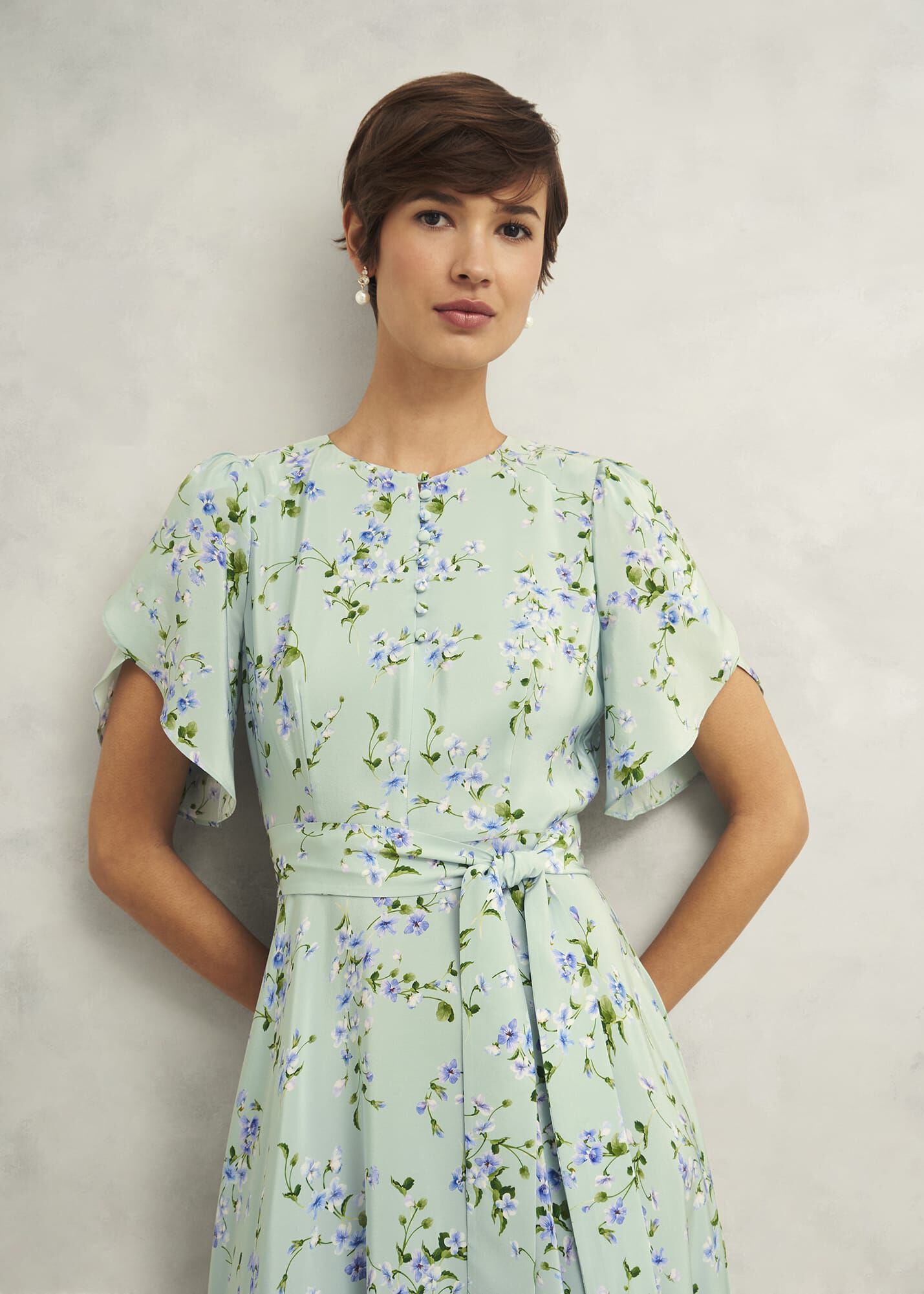 Sophia Silk Belted Dress