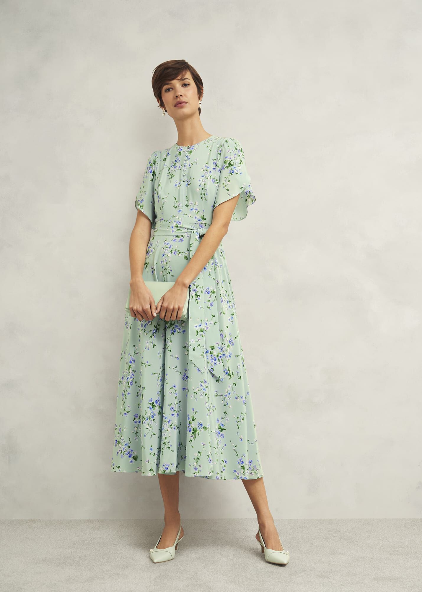 Sophia Silk Belted Dress