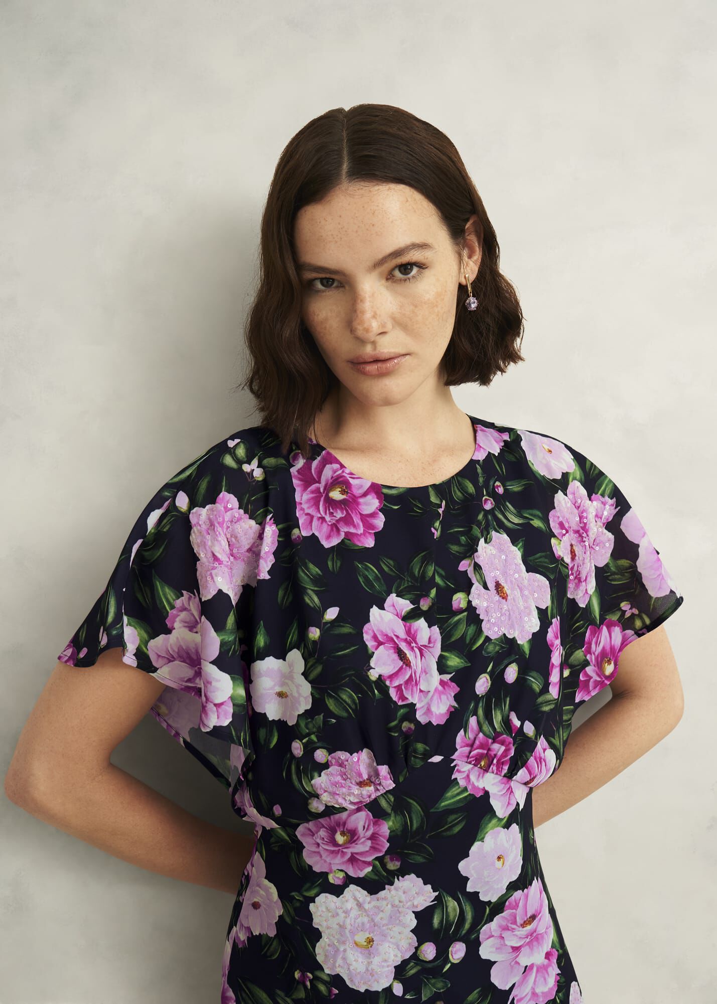 Lalena Sequin Floral Dress