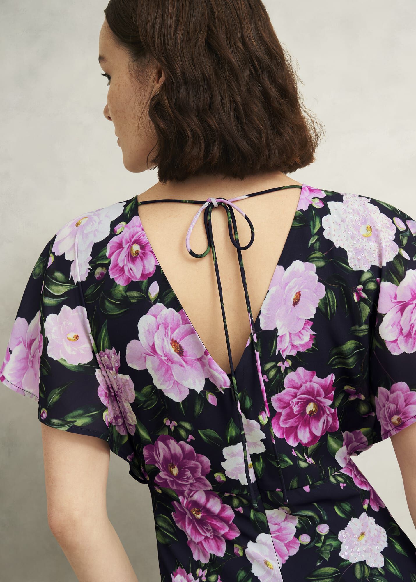 Lalena Sequin Floral Dress