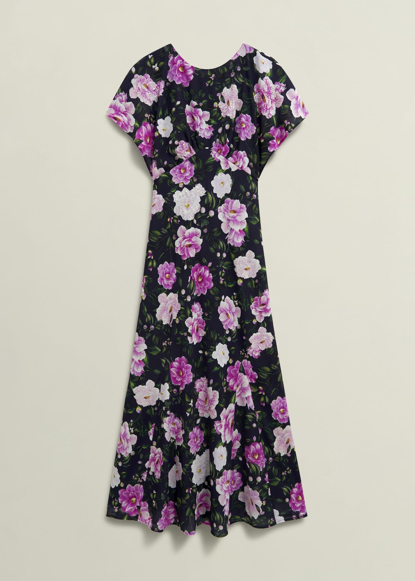 Petite Lalena  Sequin Floral Dress