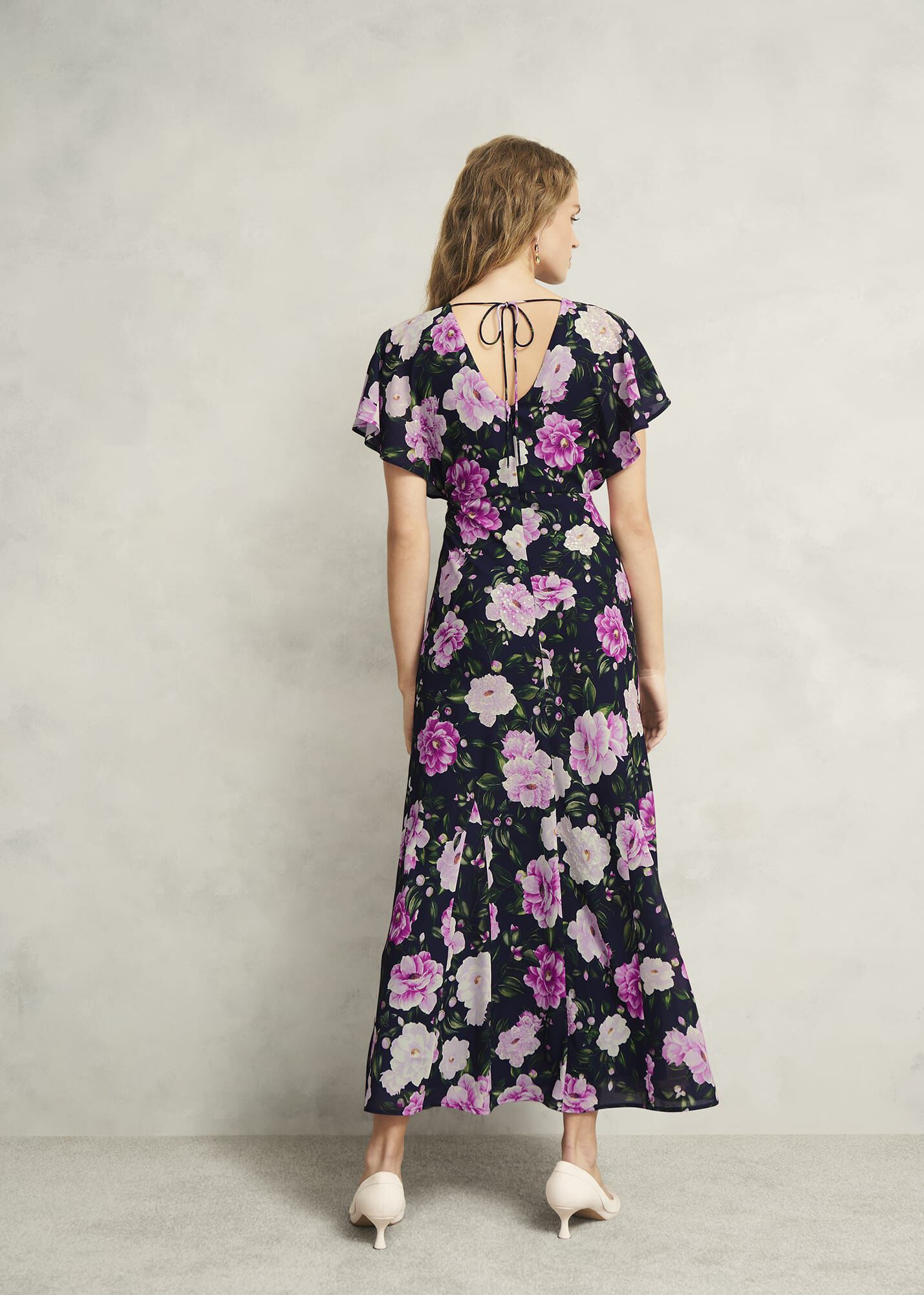 Petite Lalena  Sequin Floral Dress