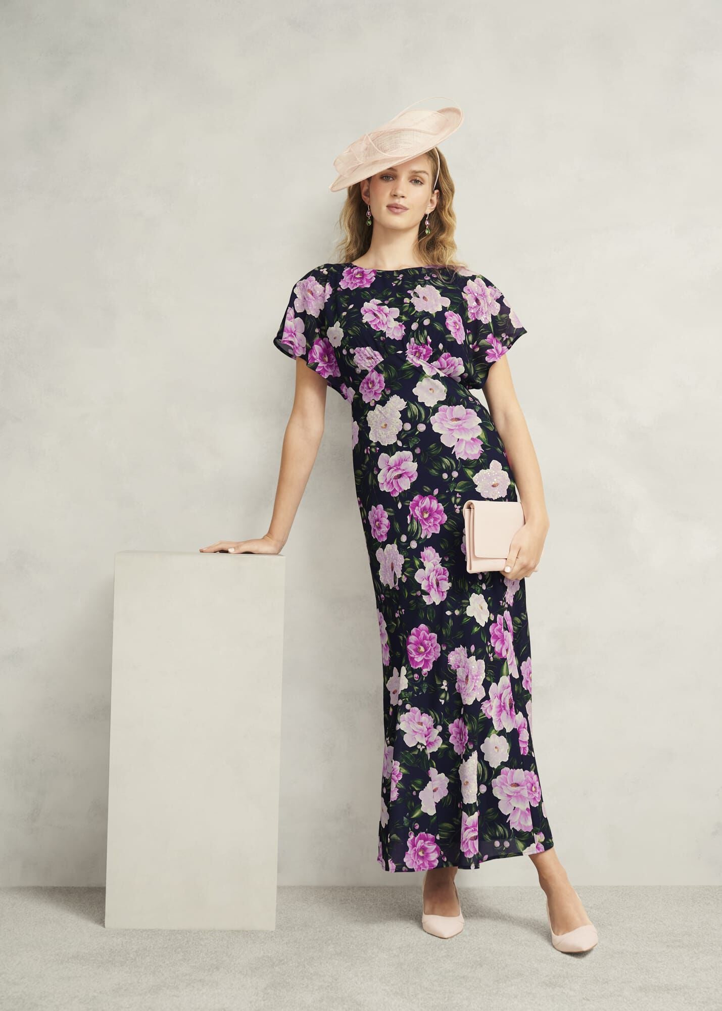 Petite Lalena  Sequin Floral Dress