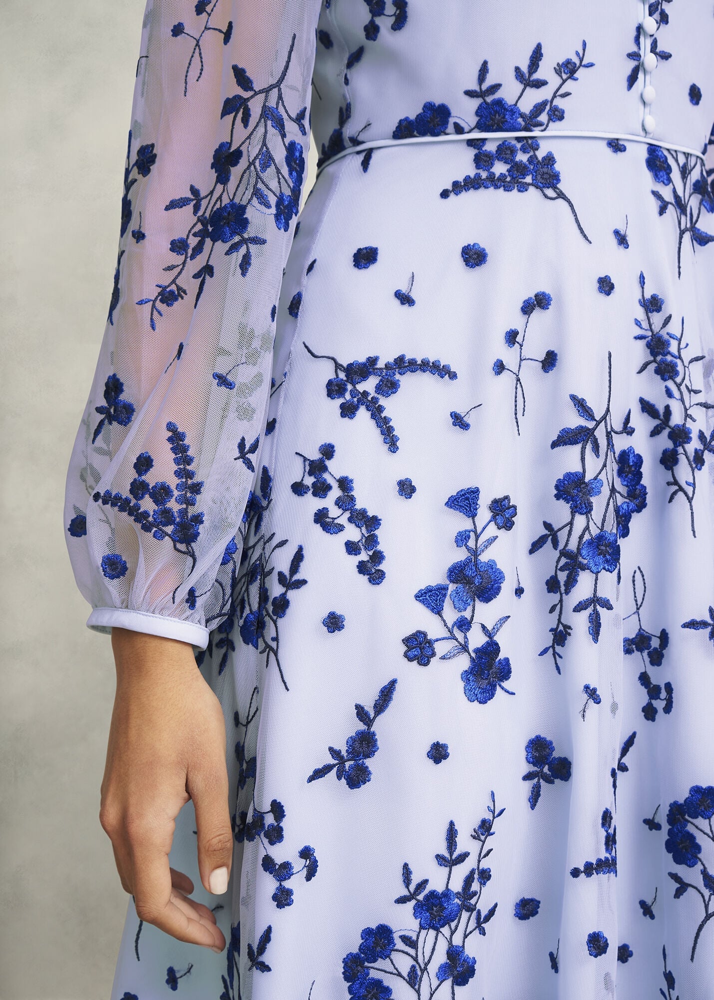 Petite Ella  Embroidered Dress