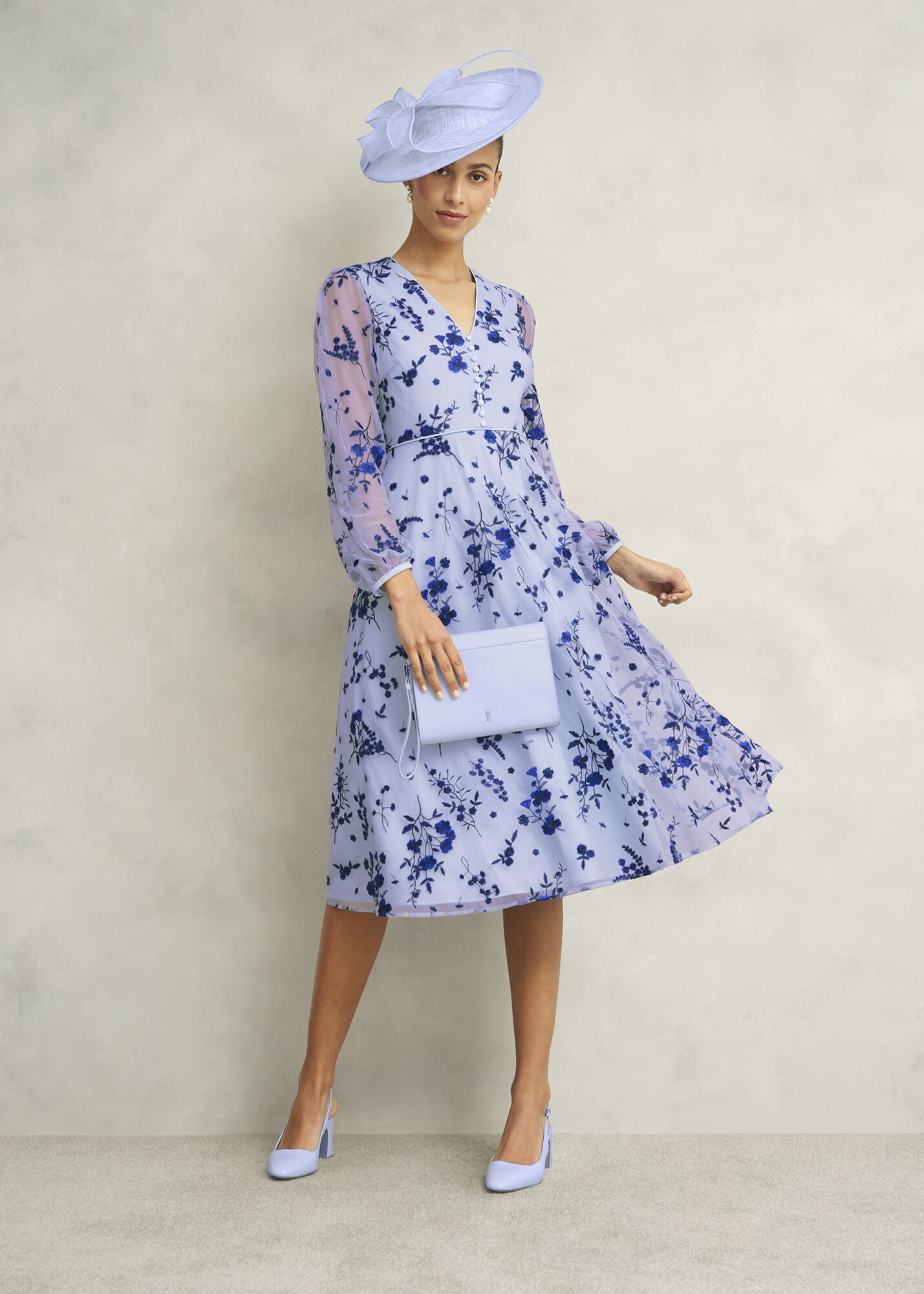Petite Ella  Embroidered Dress