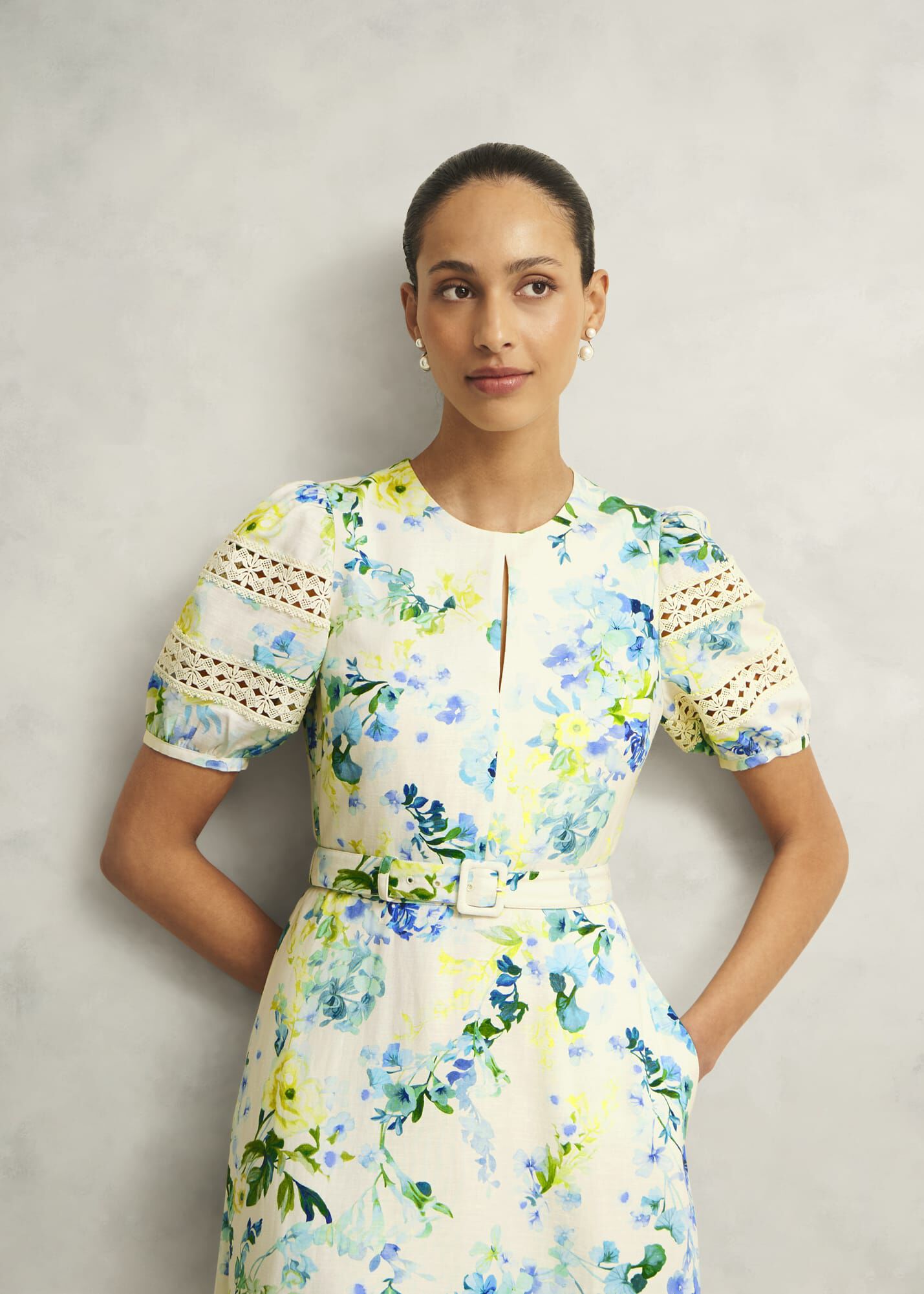 Winnie Floral Linen Dress