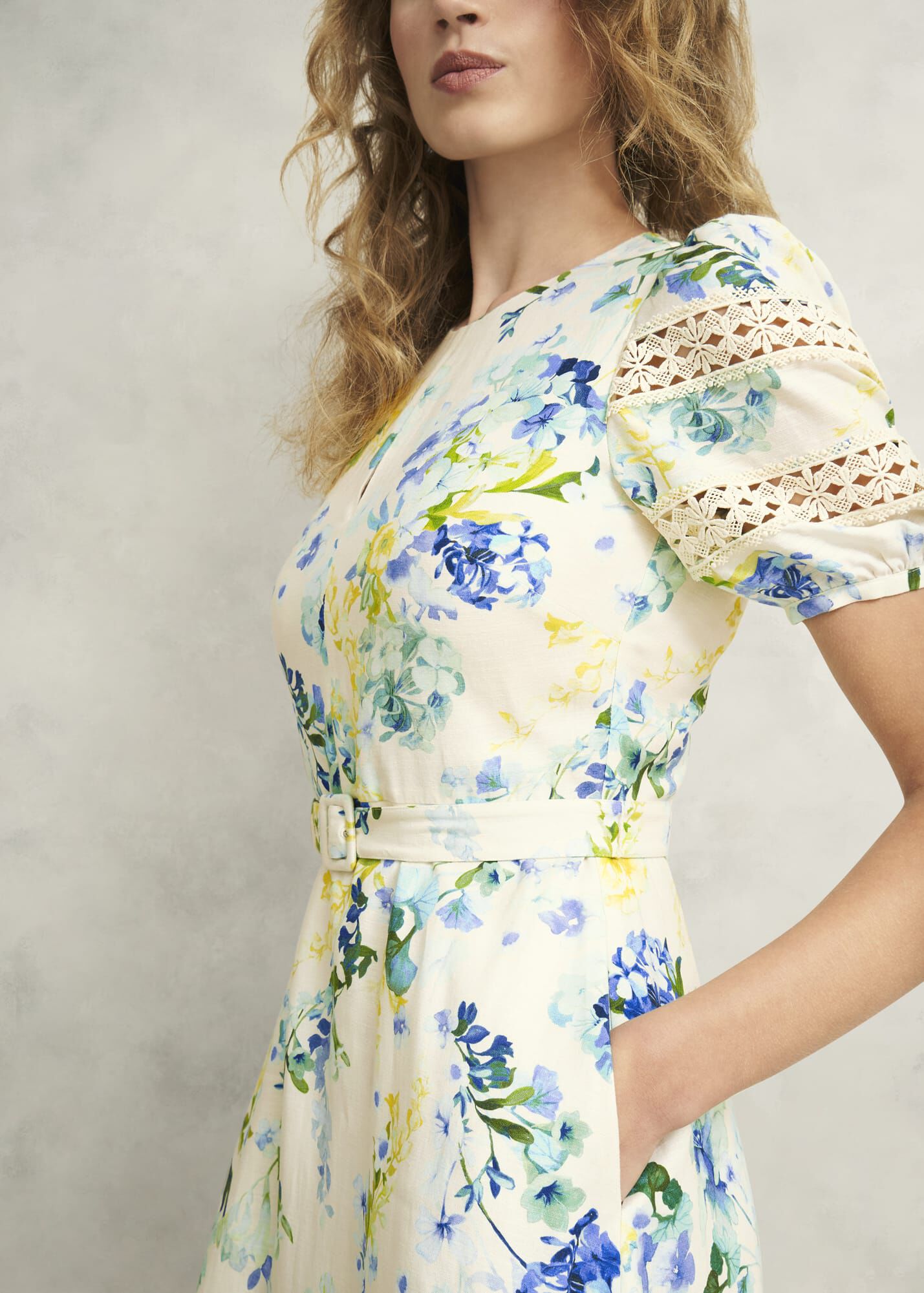 Winnie Floral Linen Dress
