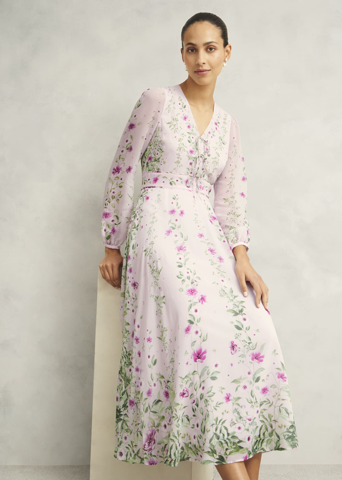 Petite Fay Silk Bow Detail Dress