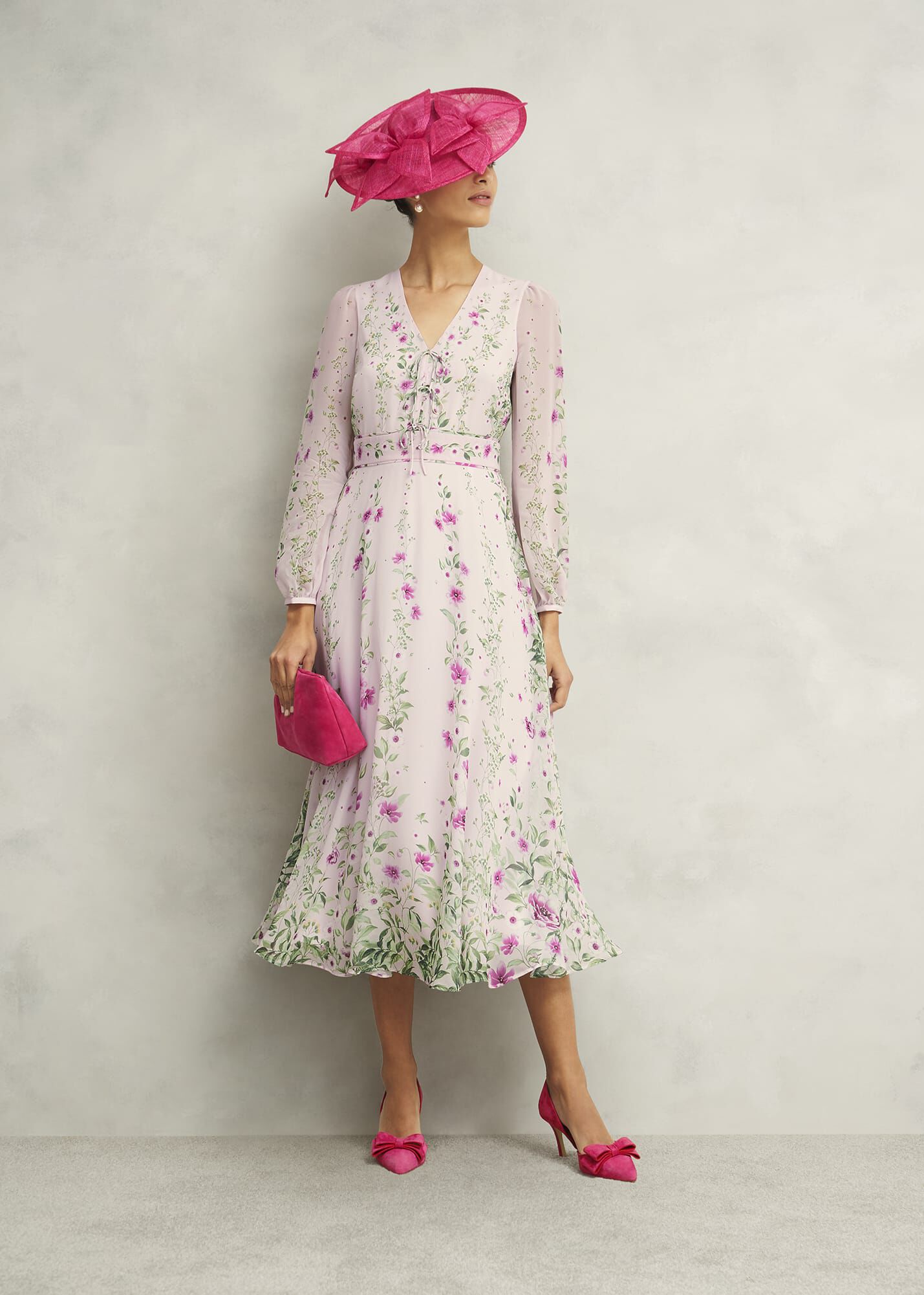 Petite Fay Silk Bow Detail Dress
