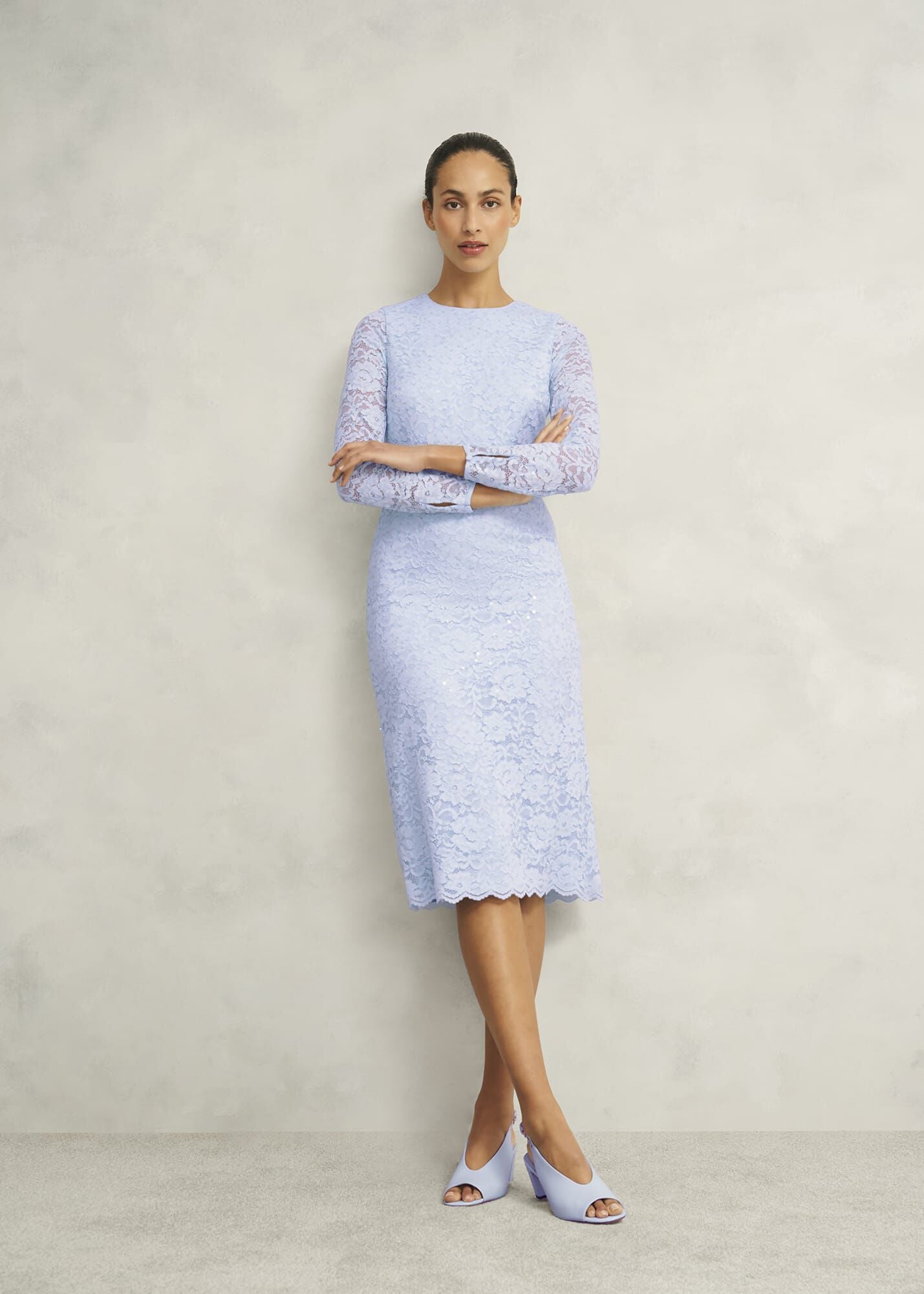 Petite Ottilie Lace Sequin Dress