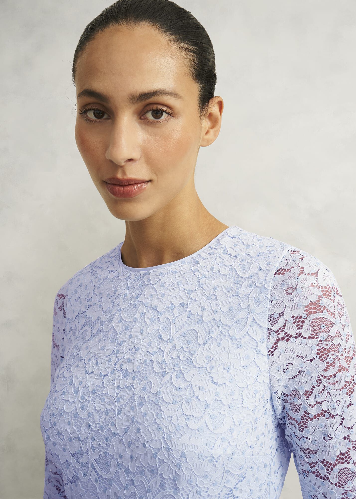 Petite Ottilie Lace Sequin Dress